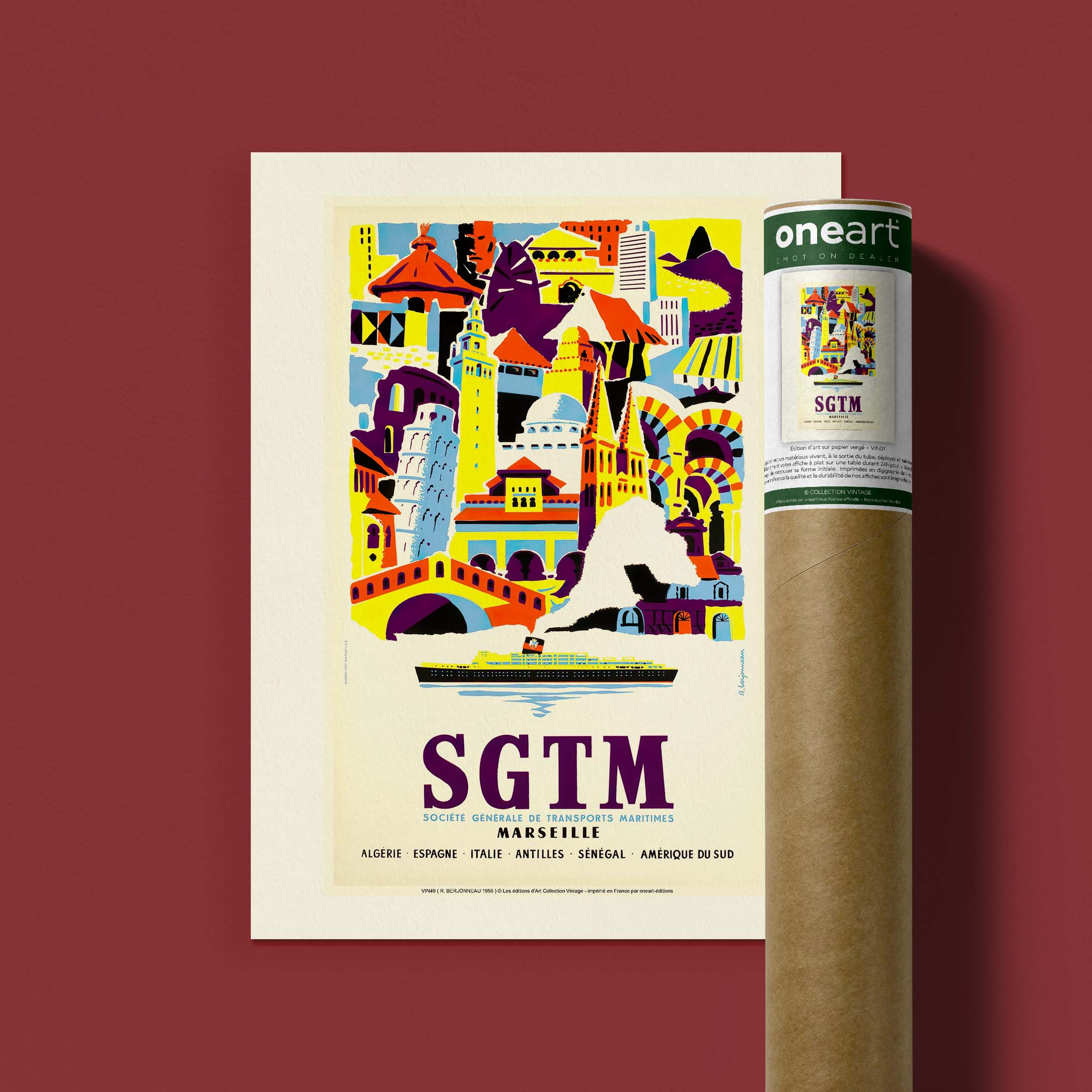 Affiche publicité vintage - SGTM-oneart.fr