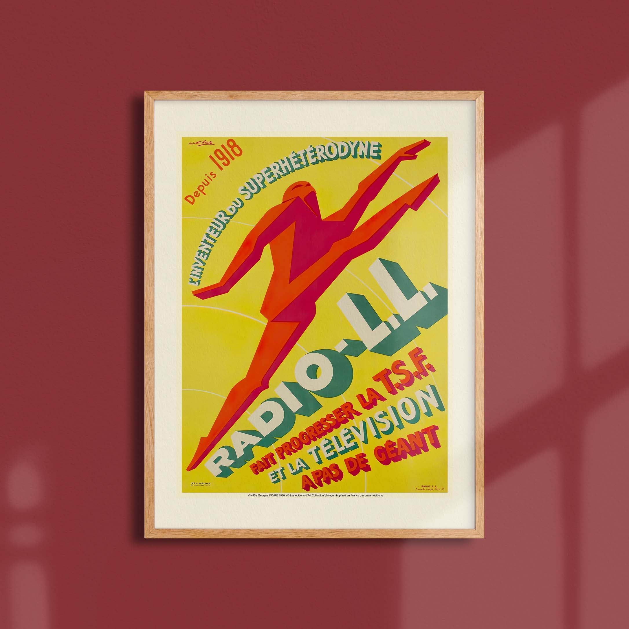 Affiche publicité vintage - Radio.L.L-oneart.fr