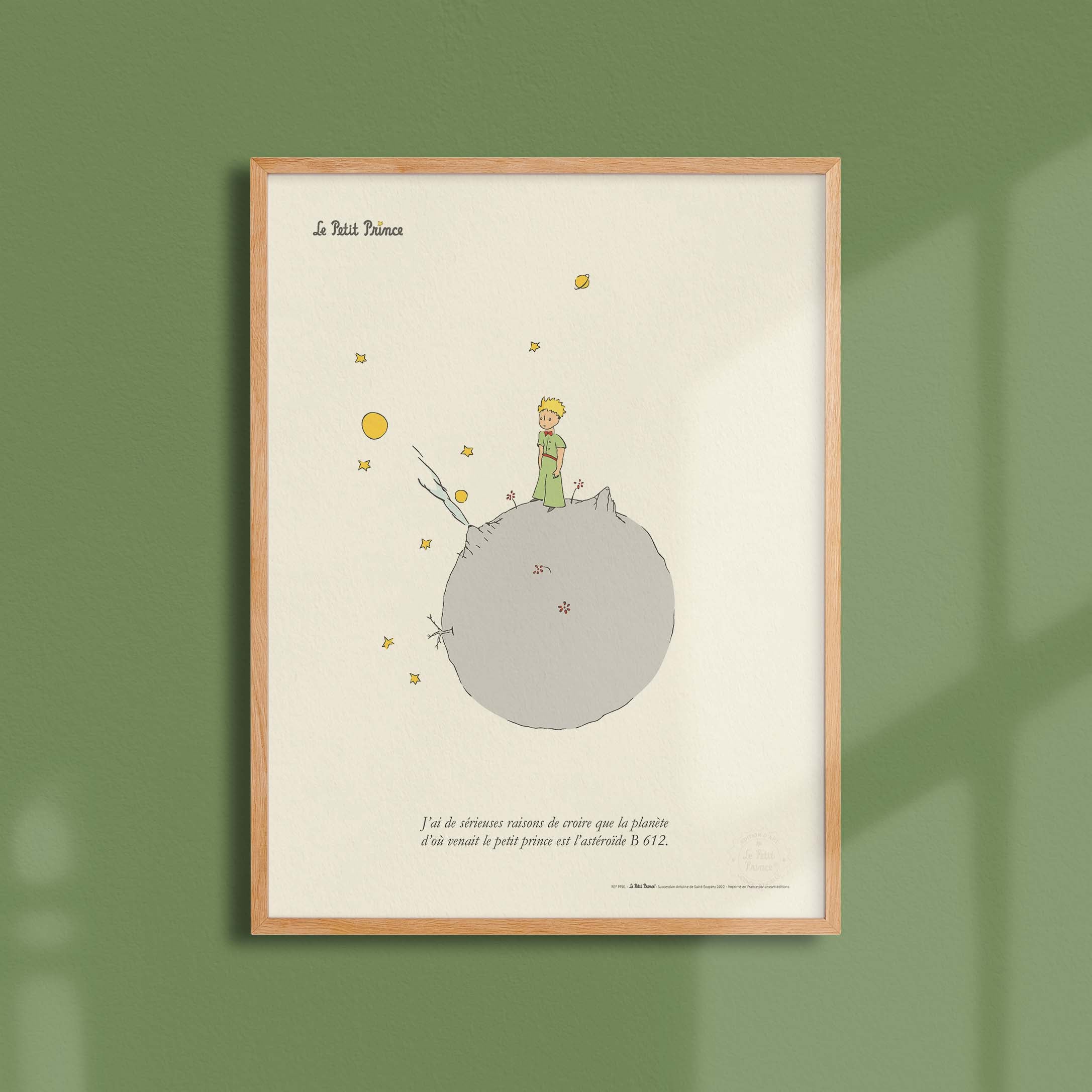 Affiche Le petit prince - Astéroïde B 612-oneart.fr
