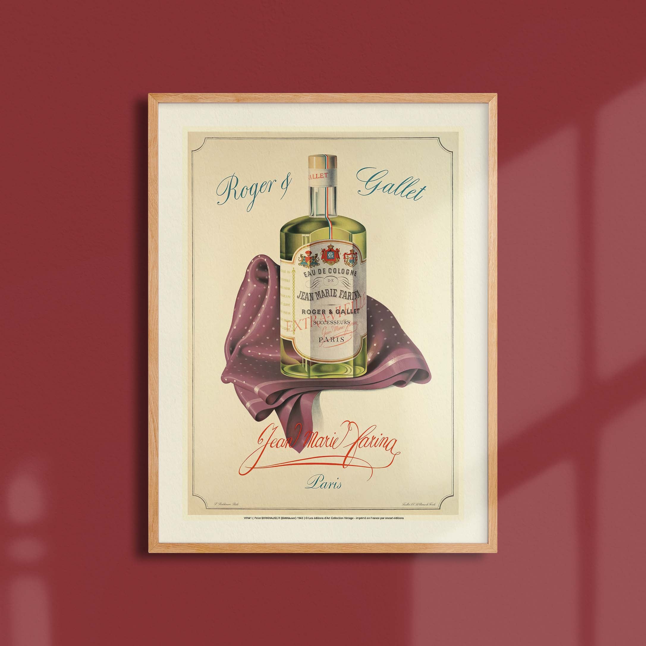 Affiche publicité vintage - Eau de Cologne-oneart.fr