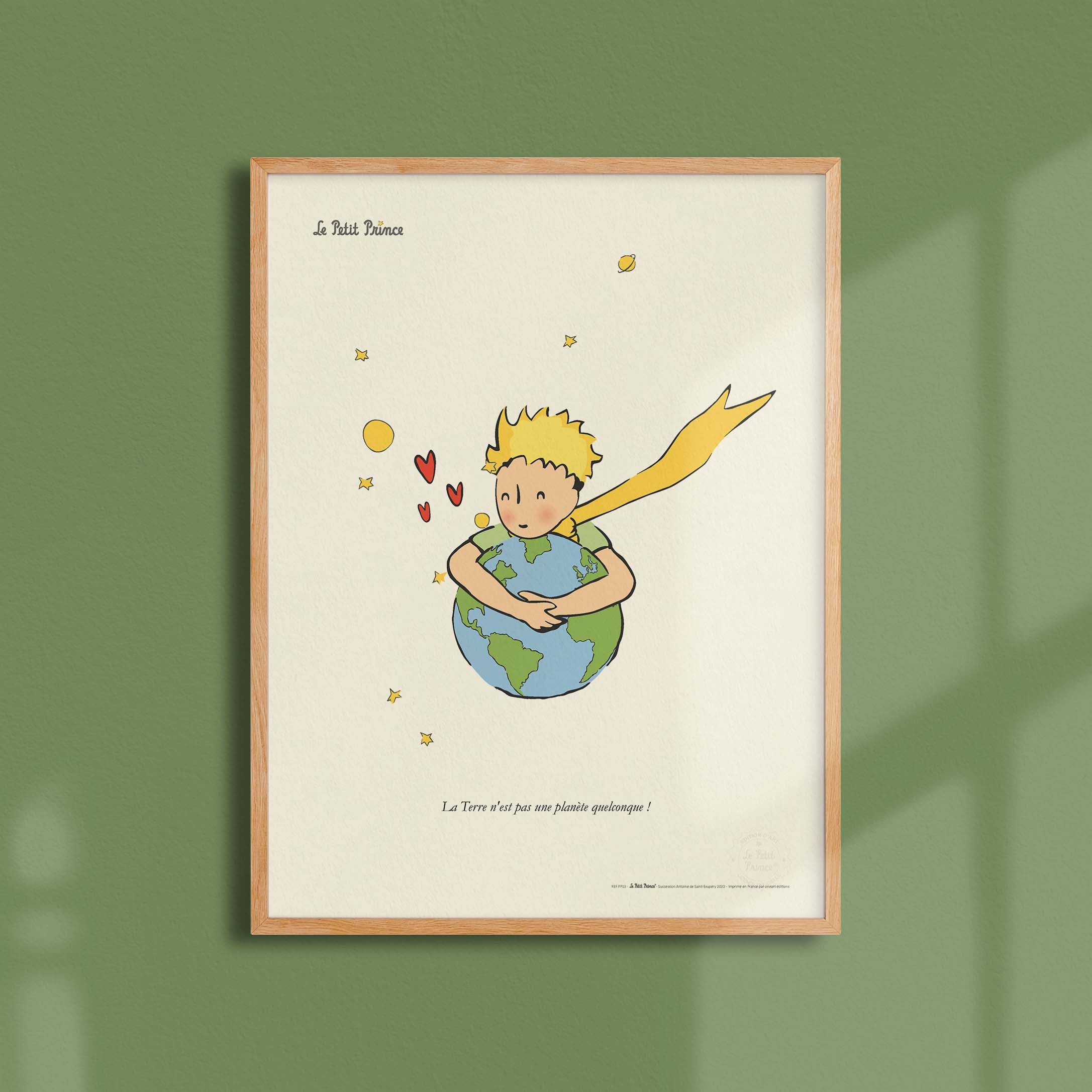 Affiche Le petit prince - Câlin Terre-oneart.fr