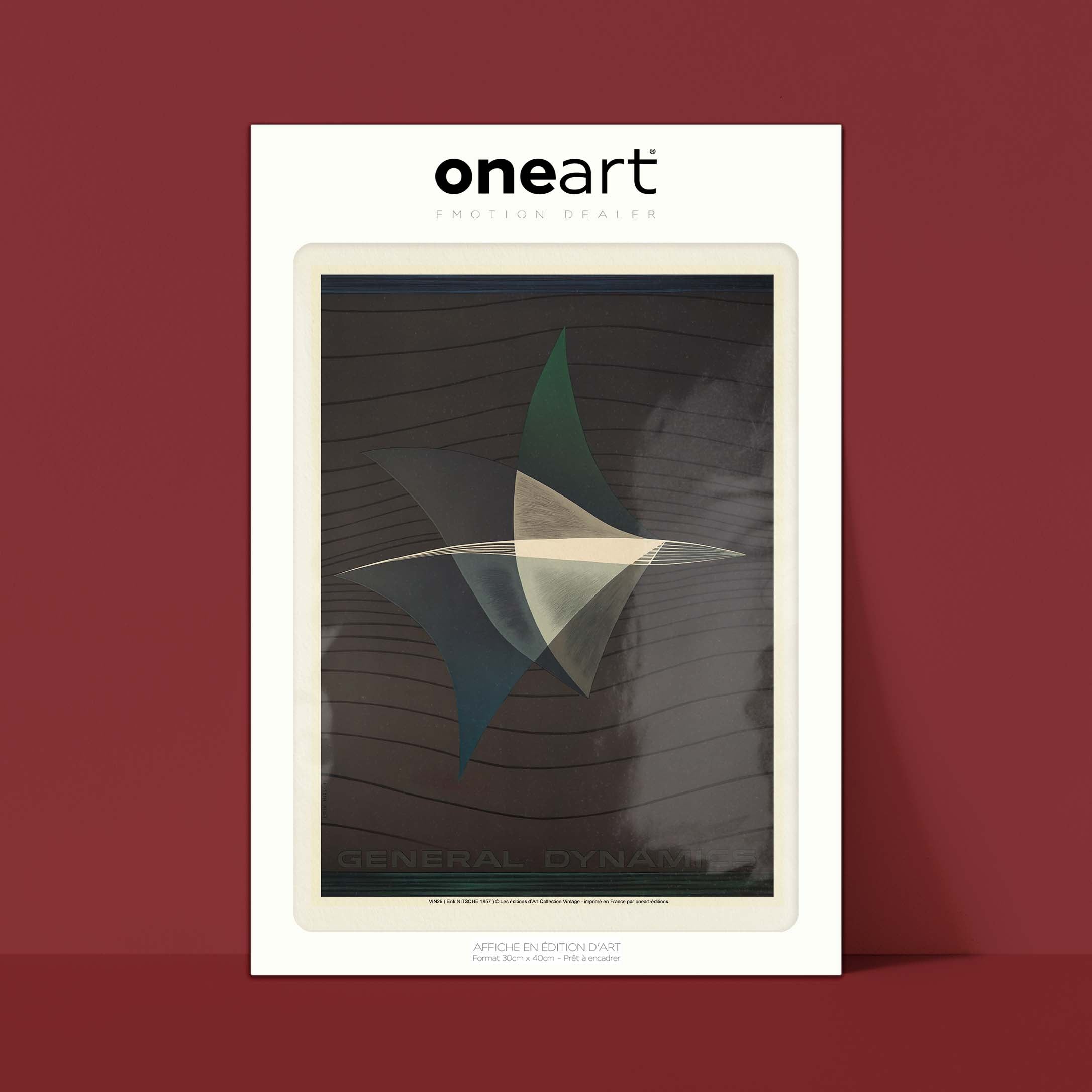 Affiche publicité vintage - General Dynamics-oneart.fr