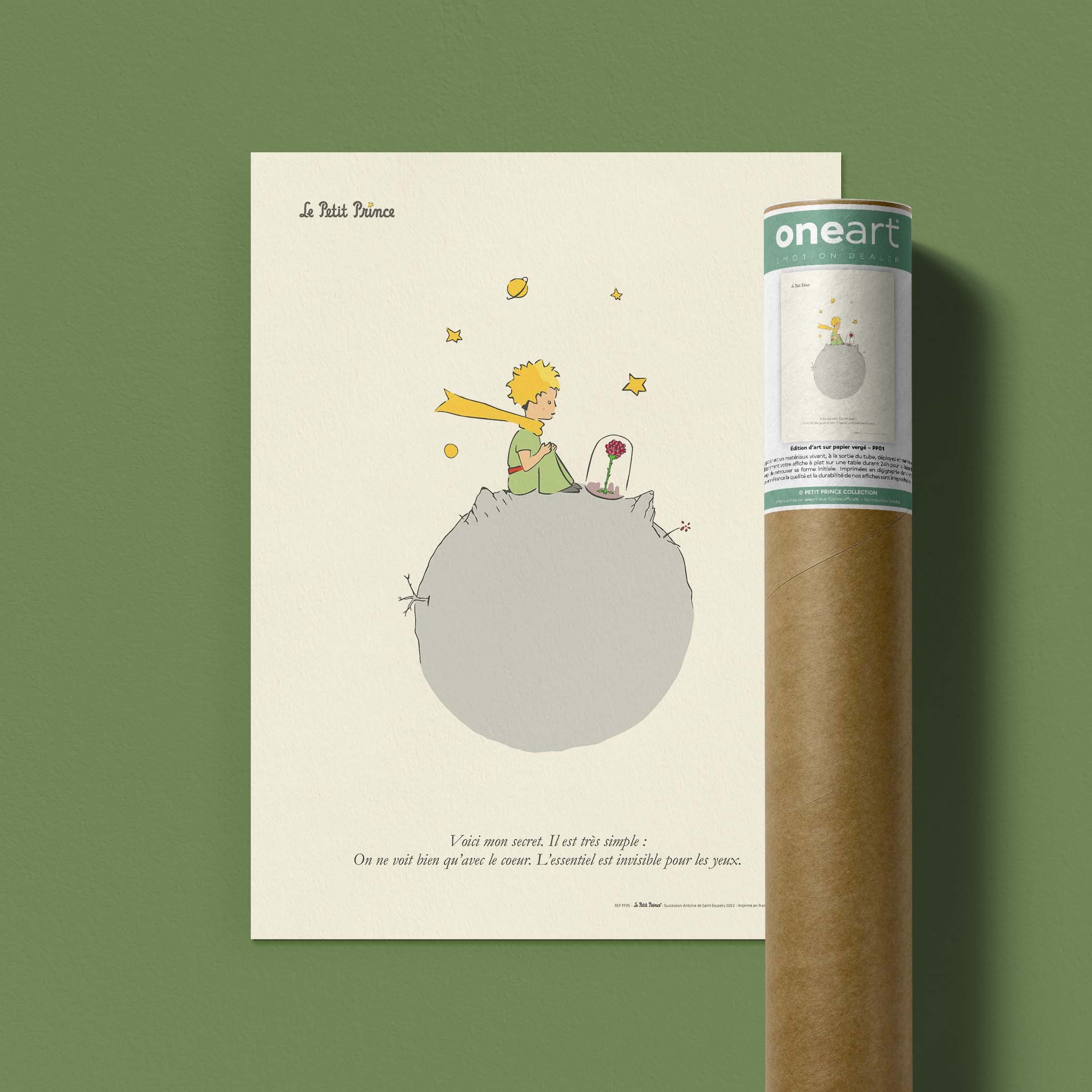 Affiche Le petit prince - Secret, planète-oneart.fr