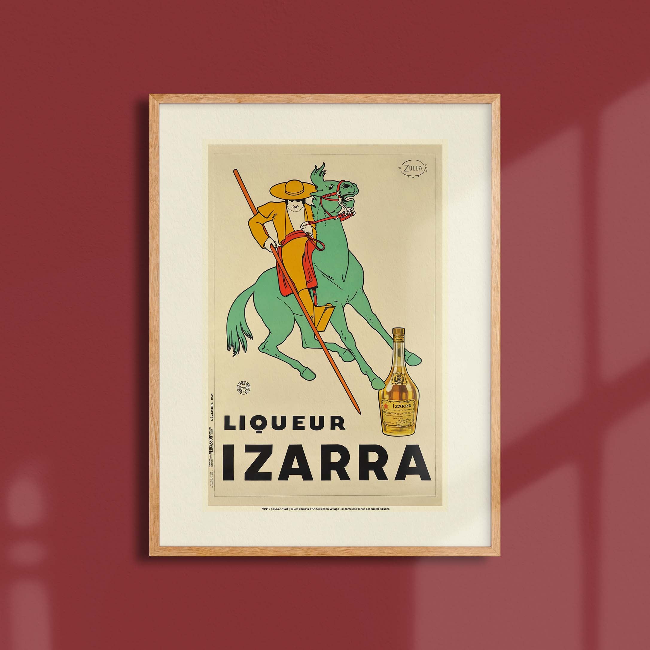 Affiche publicité vintage - Liqueur Izarra-oneart.fr