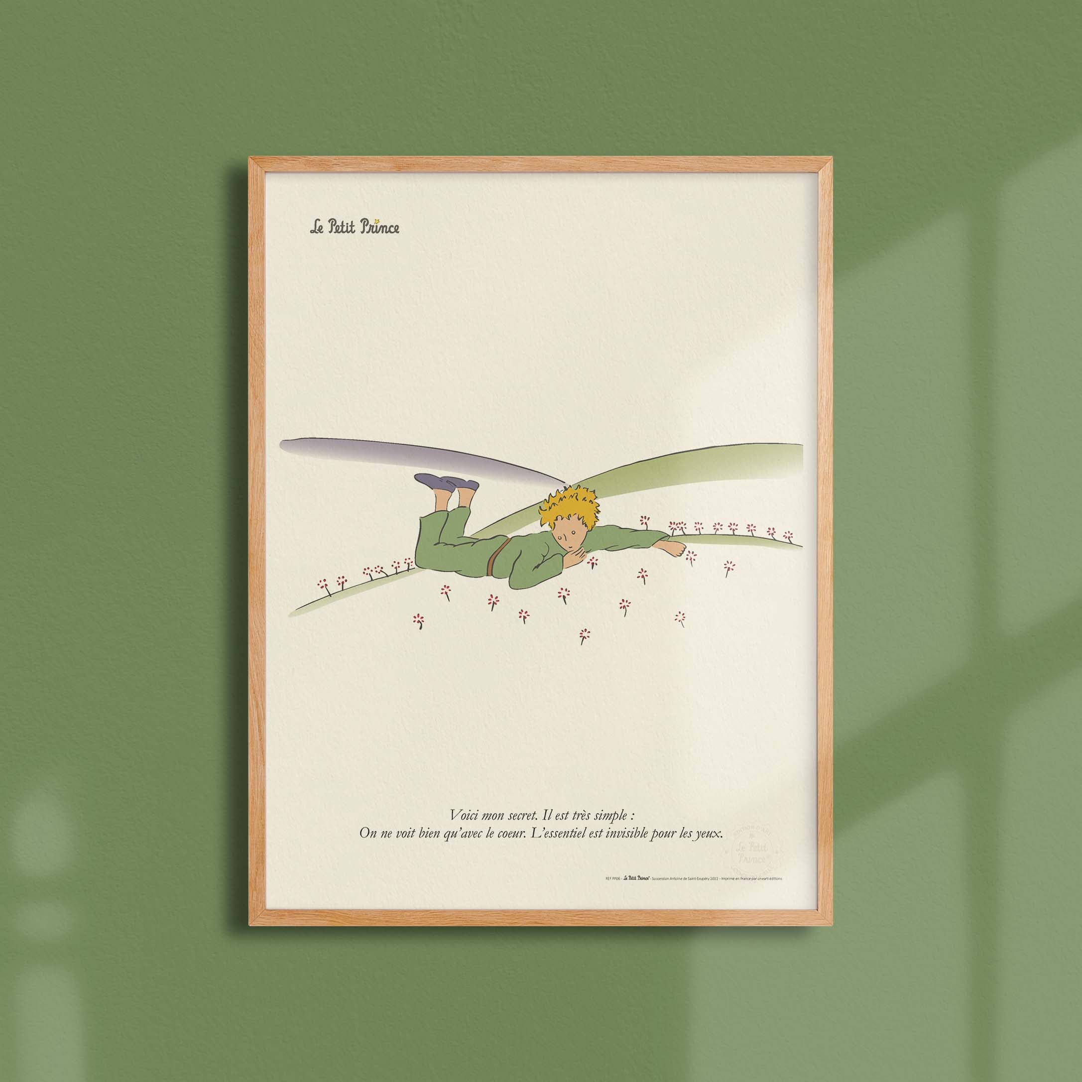 Affiche Le petit prince - Secret, fleurs-oneart.fr