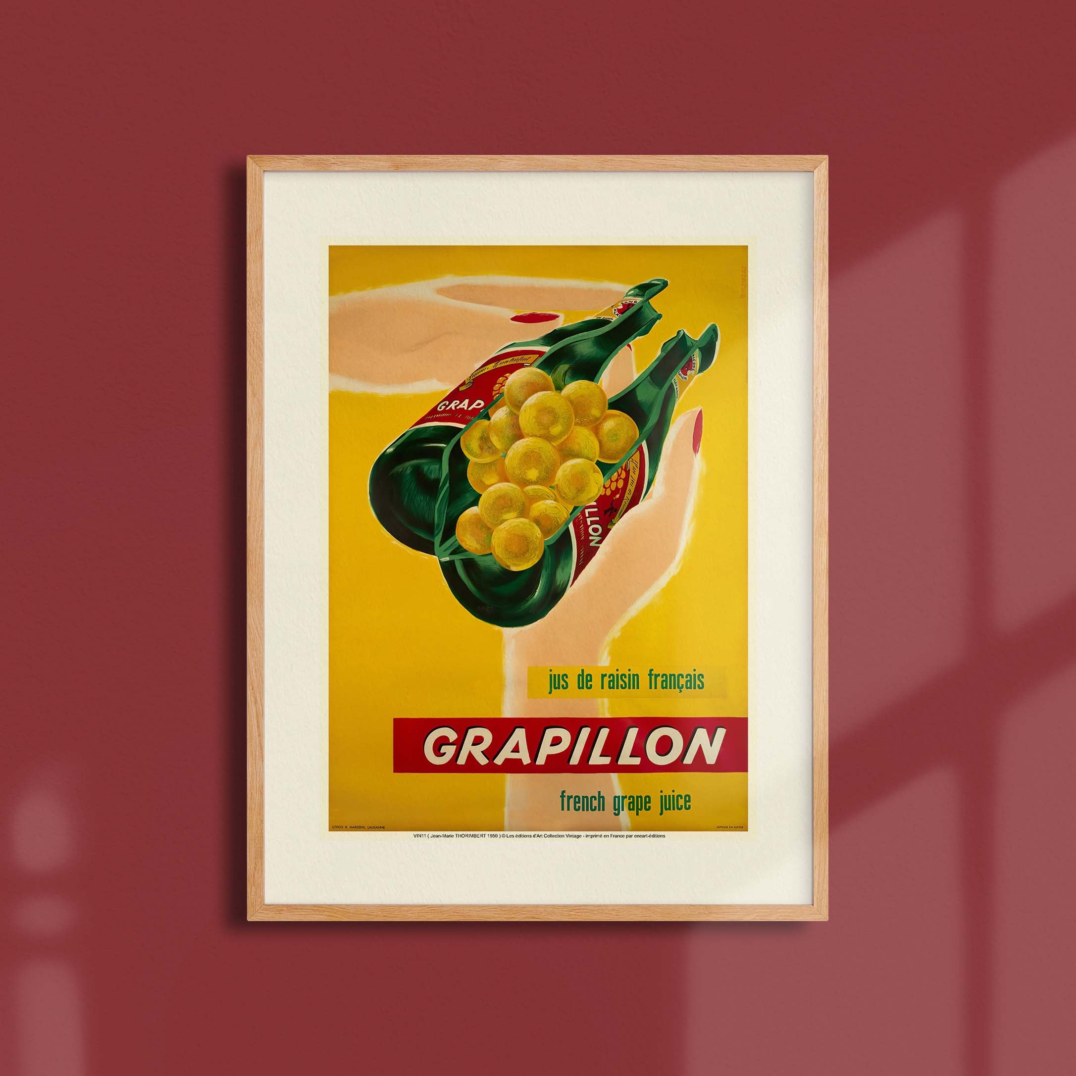 Affiche publicité vintage - Grapillon-oneart.fr