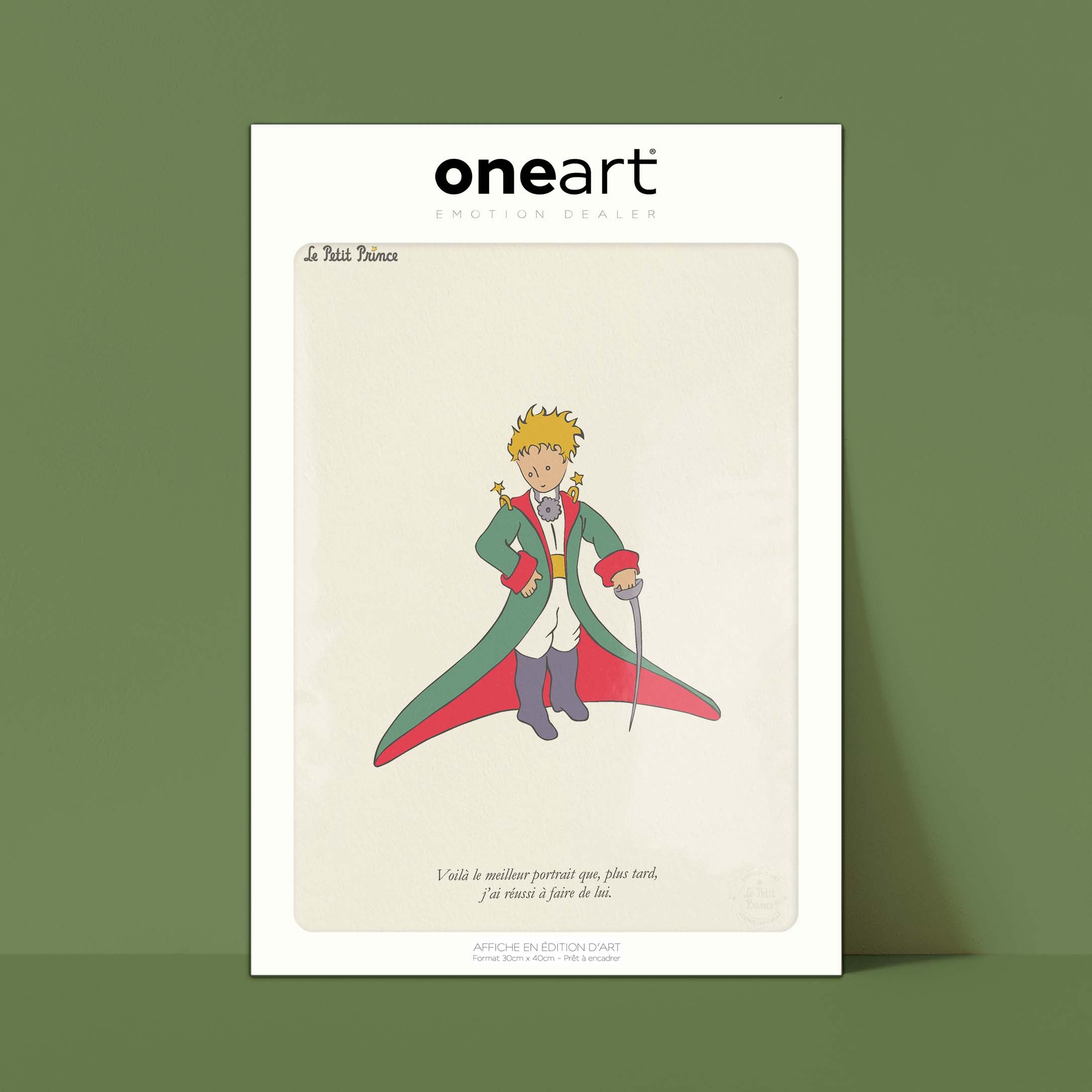 Affiche Le petit prince - Portrait en majesté-oneart.fr
