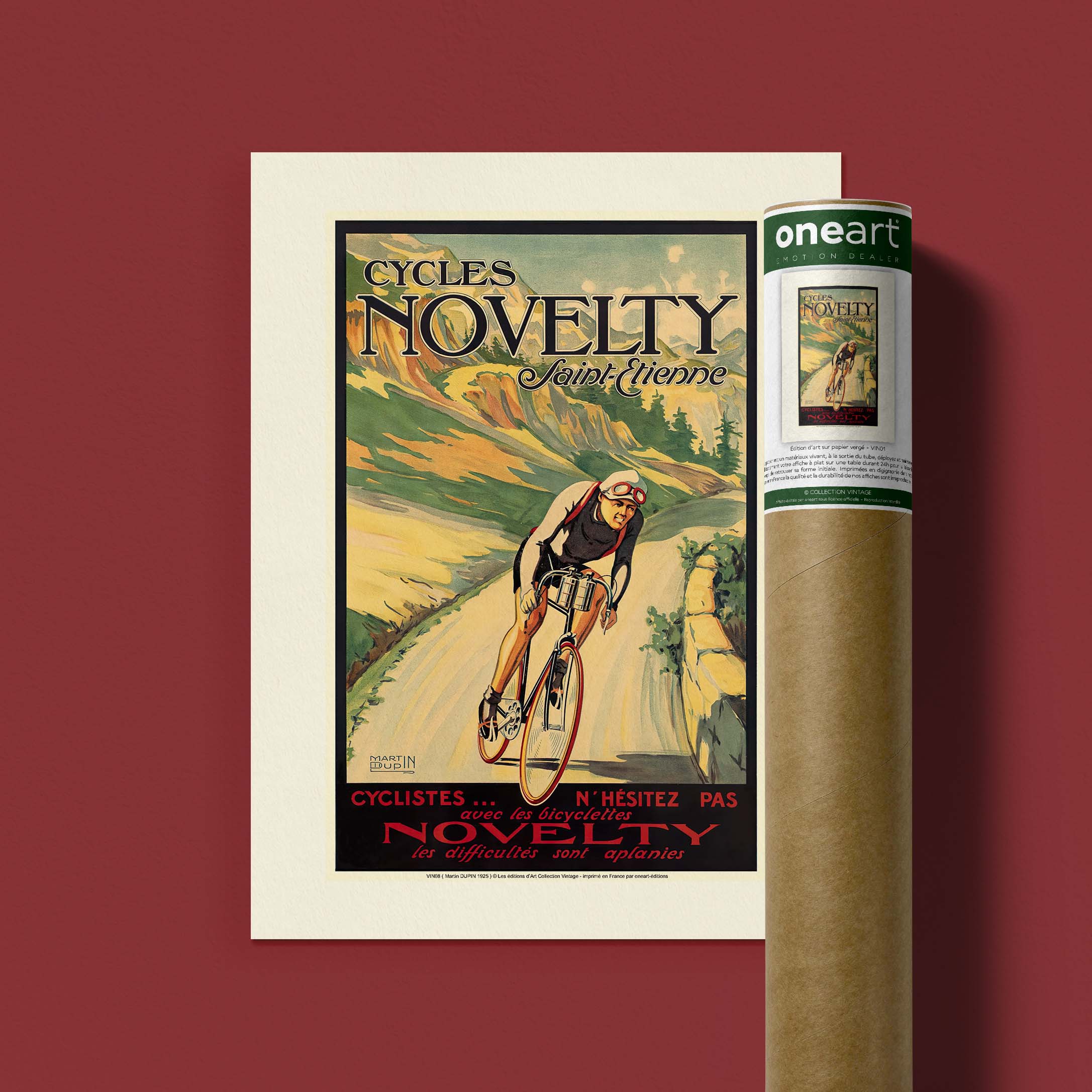 Affiche publicité vintage - Cycles Novelty-oneart.fr
