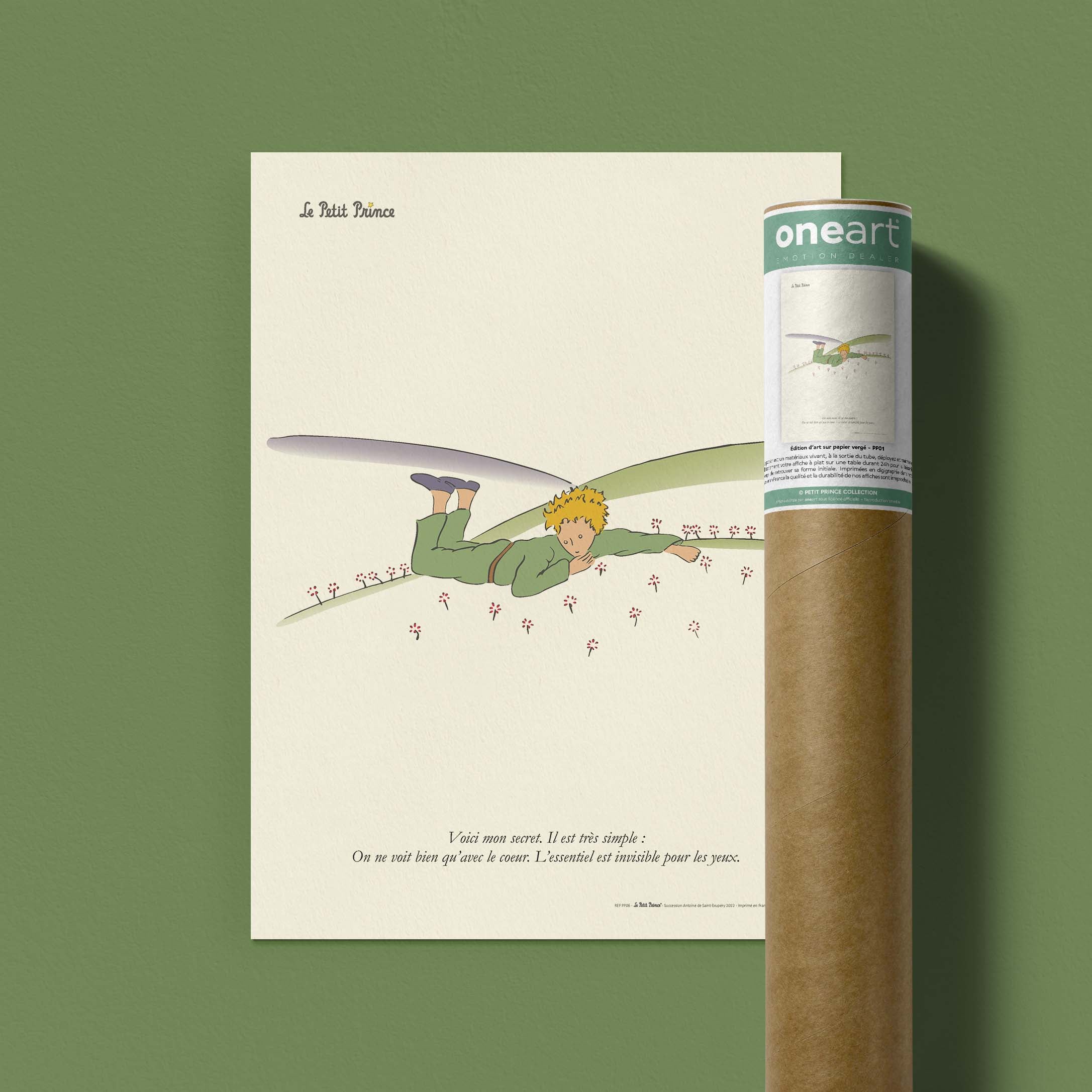 Affiche Le petit prince - Secret, fleurs-oneart.fr
