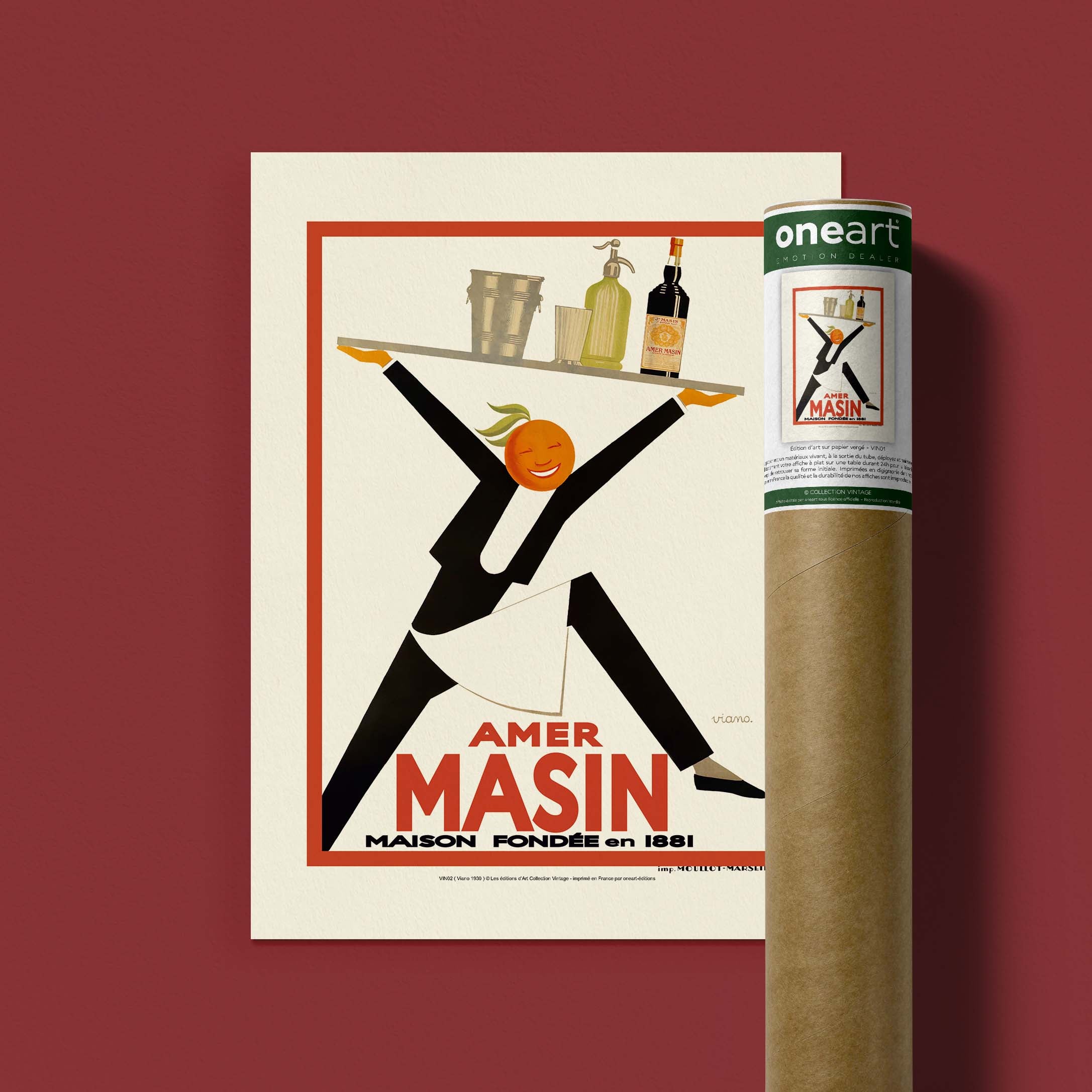 Affiche publicité vintage - Amer Masin-oneart.fr