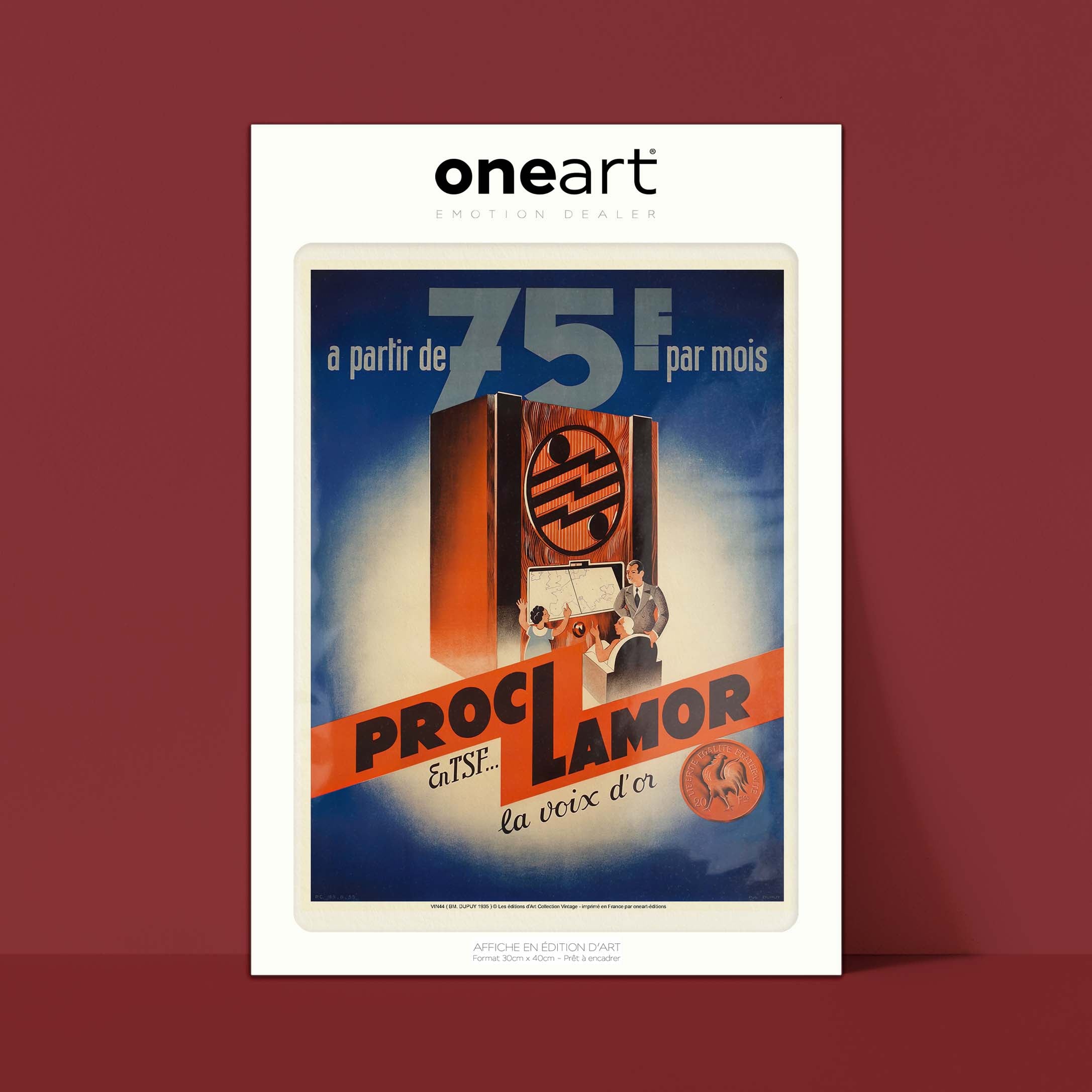 Affiche publicité vintage - Proclamor-oneart.fr