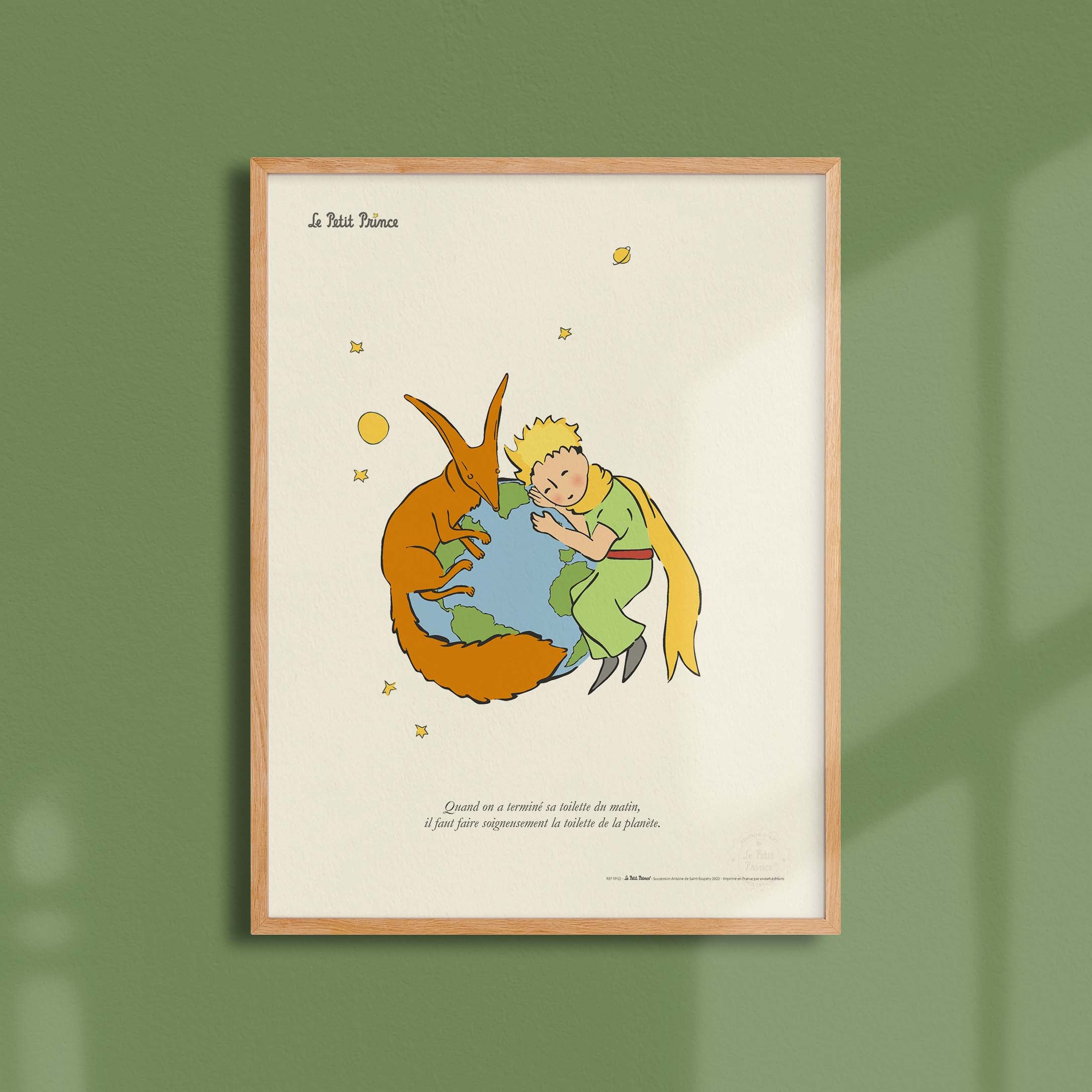 Affiche Le petit prince - Le renard et la Terre-oneart.fr
