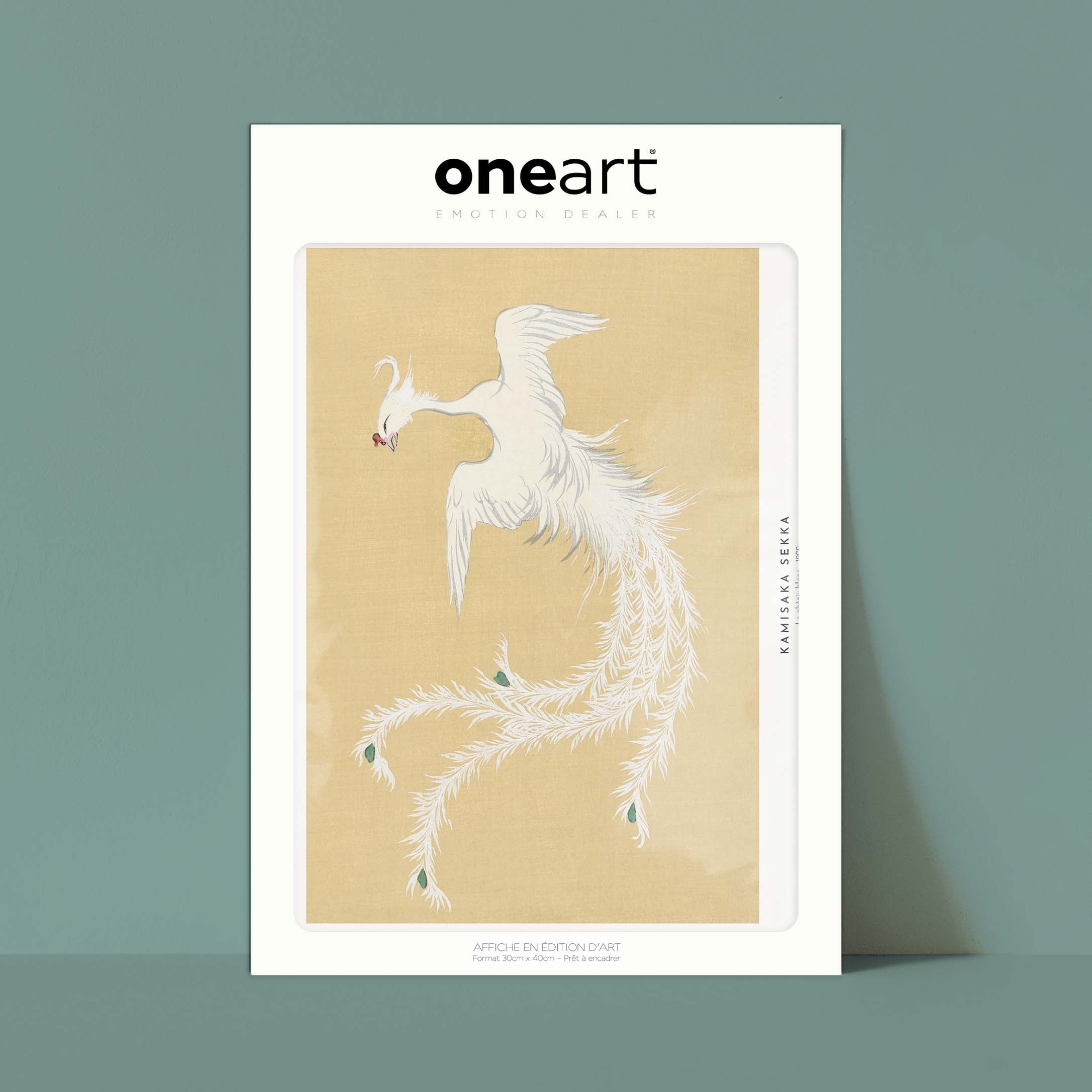 Estampe japonaise - Le phénix blanc-oneart.fr