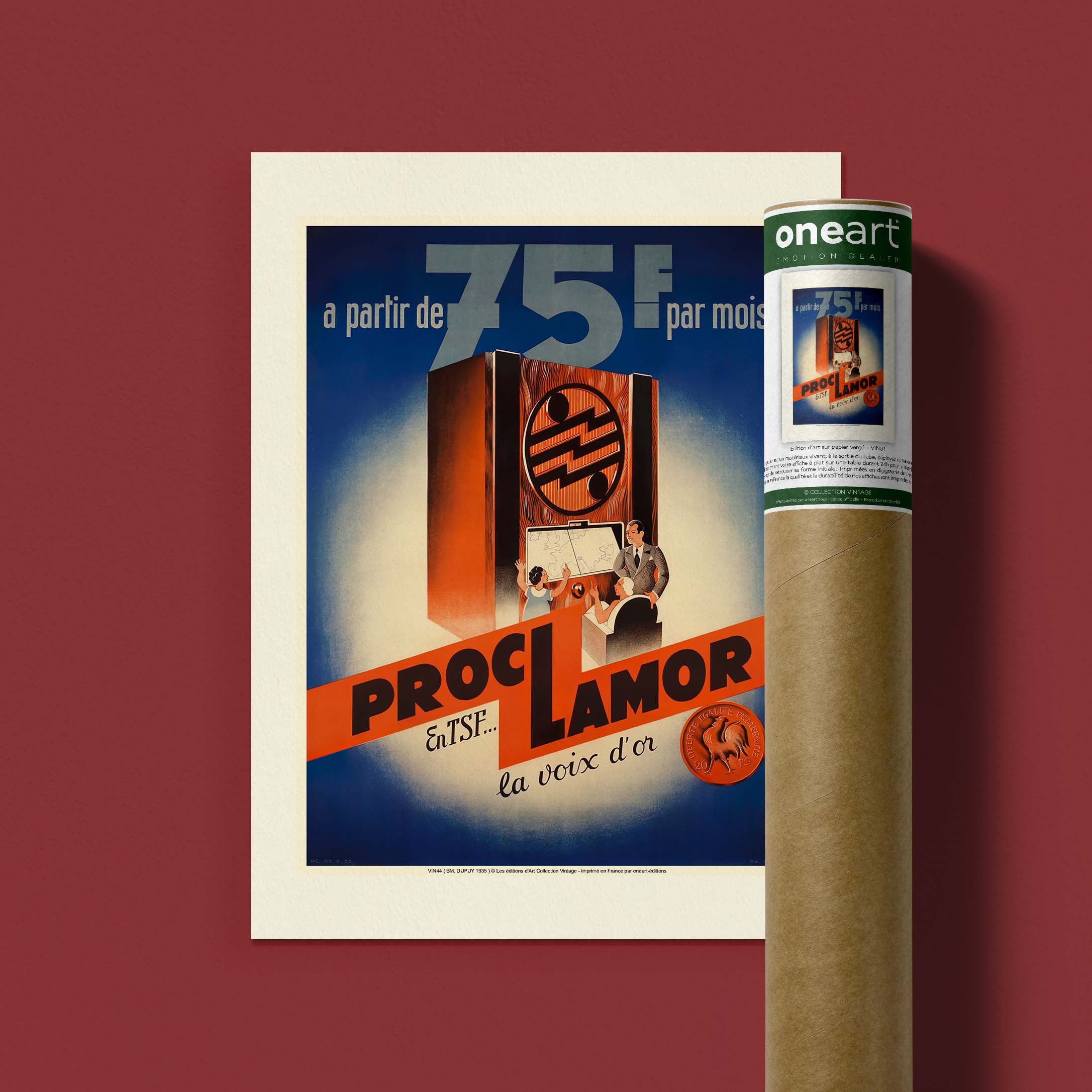 Affiche publicité vintage - Proclamor-oneart.fr