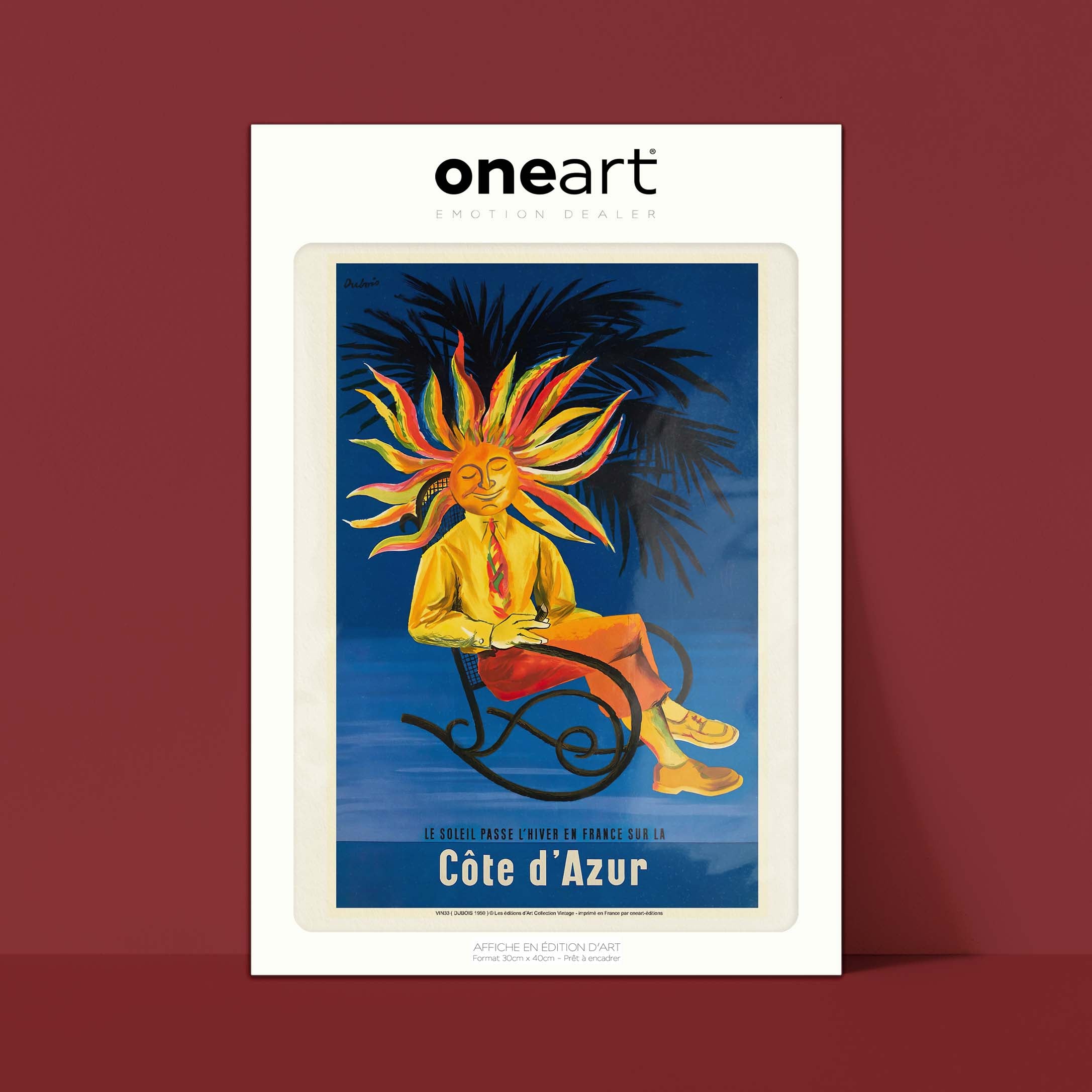 Affiche publicité vintage - Soleil-oneart.fr