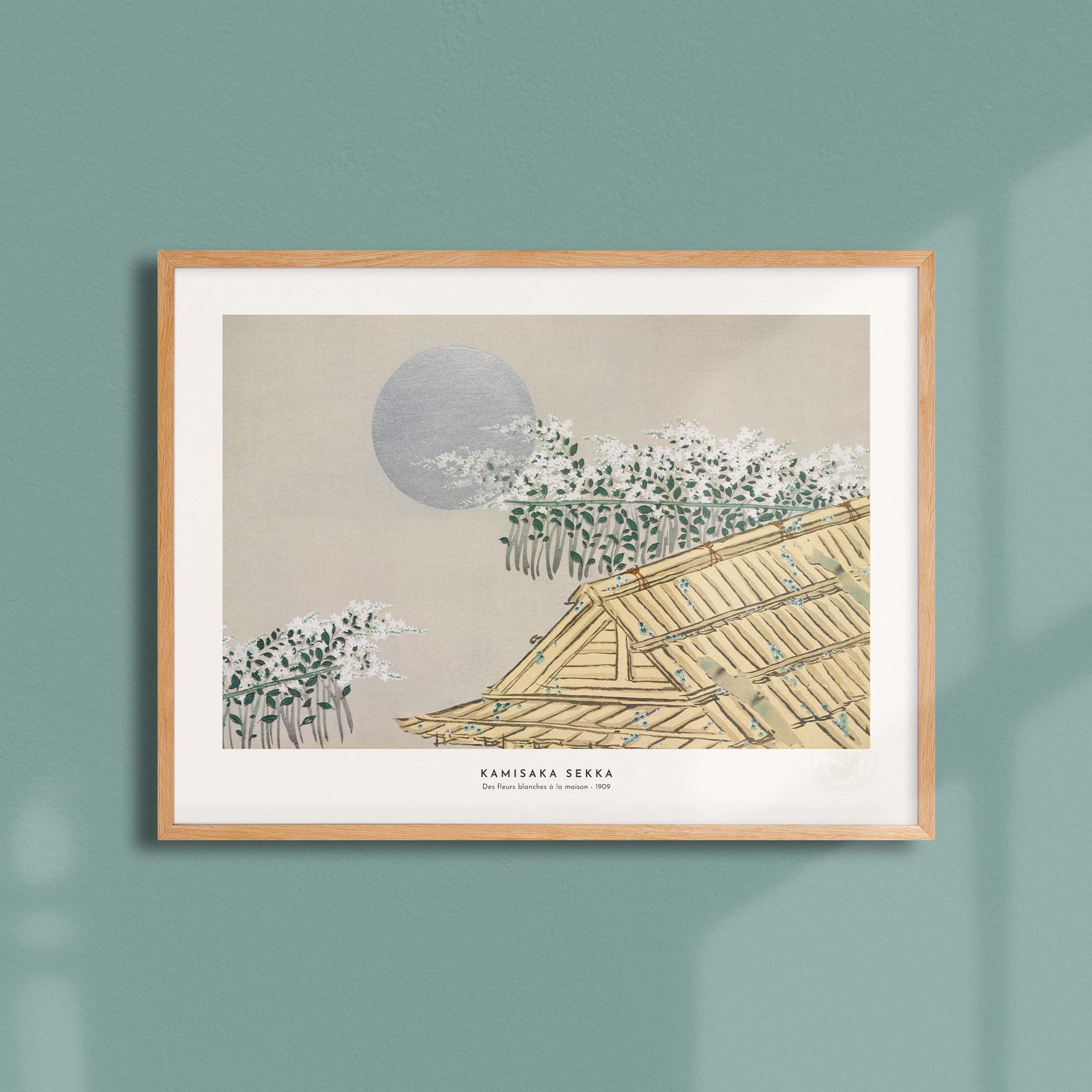 Estampe japonaise - Des fleurs blanches à la maison-oneart.fr