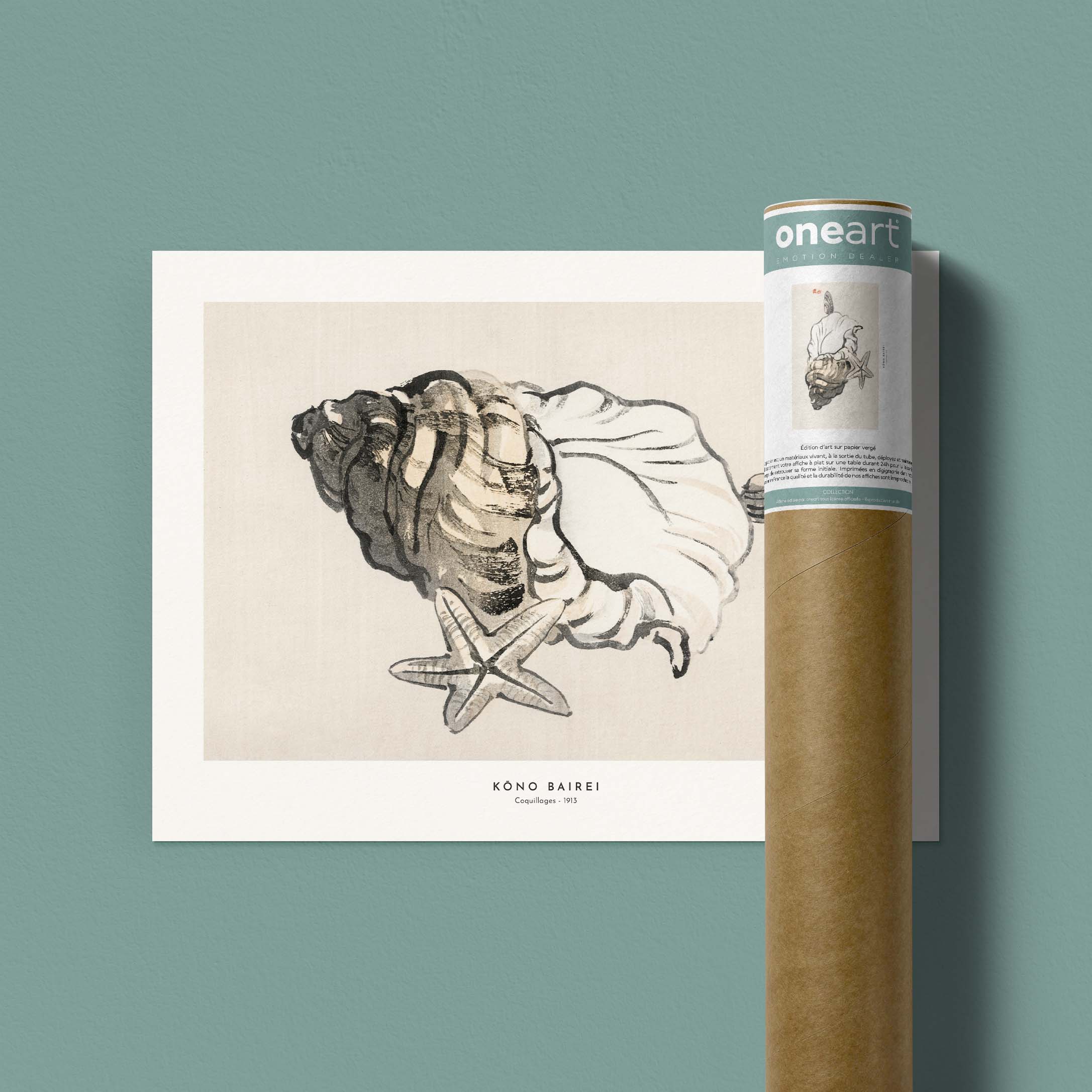Estampe japonaise - Coquillages-oneart.fr