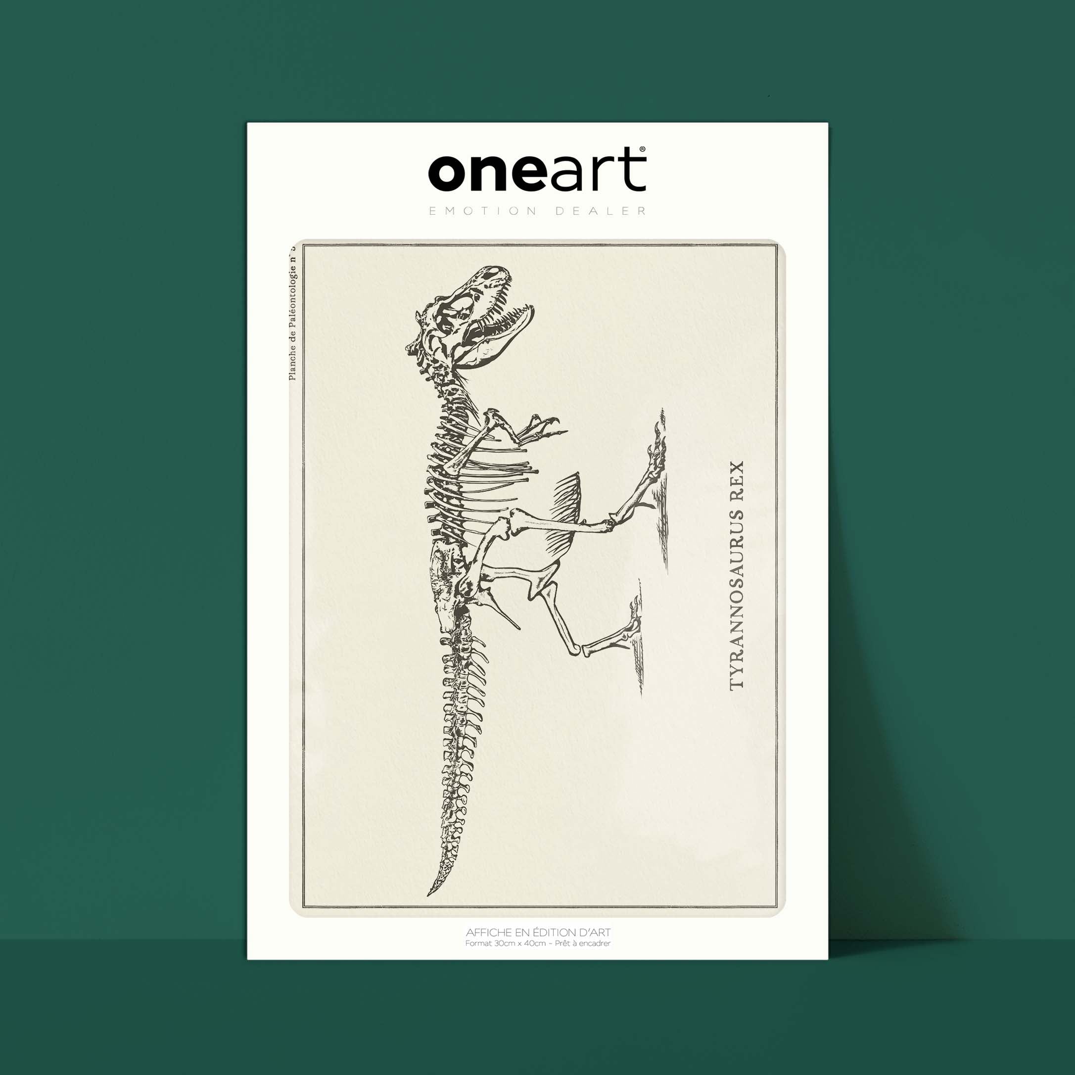 Affiche Dinosaure - Squelette de T-Rex-oneart.fr