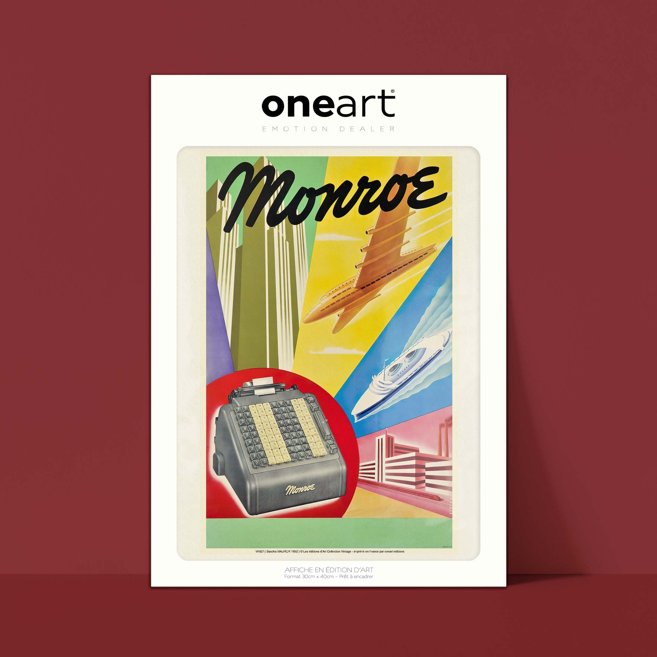 Affiche publicité vintage - Monroe-oneart.fr