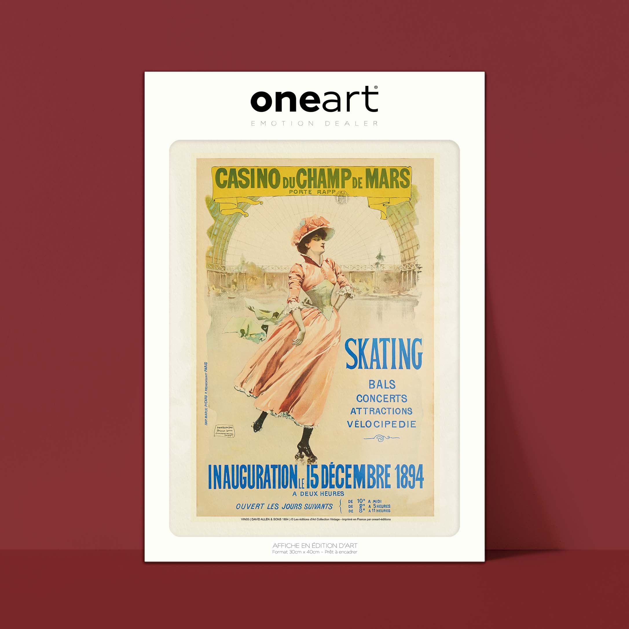 Affiche publicité vintage - Casino du Champ de Mars-oneart.fr
