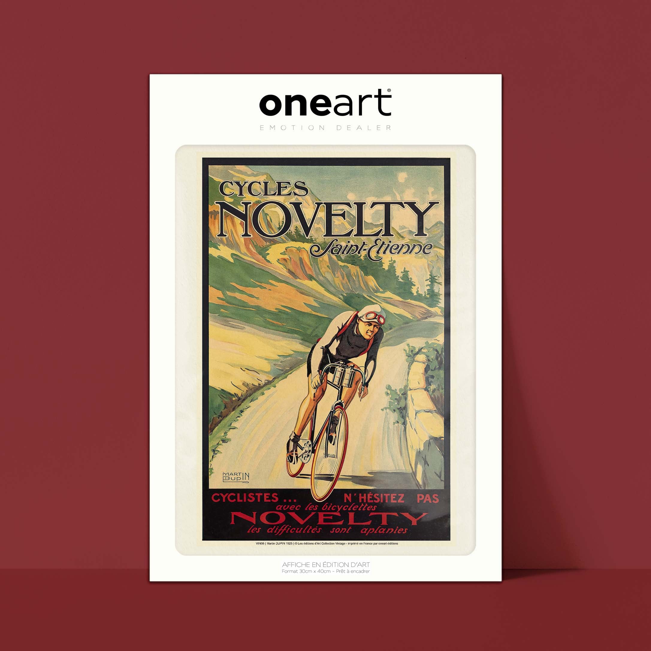 Affiche publicité vintage - Cycles Novelty-oneart.fr