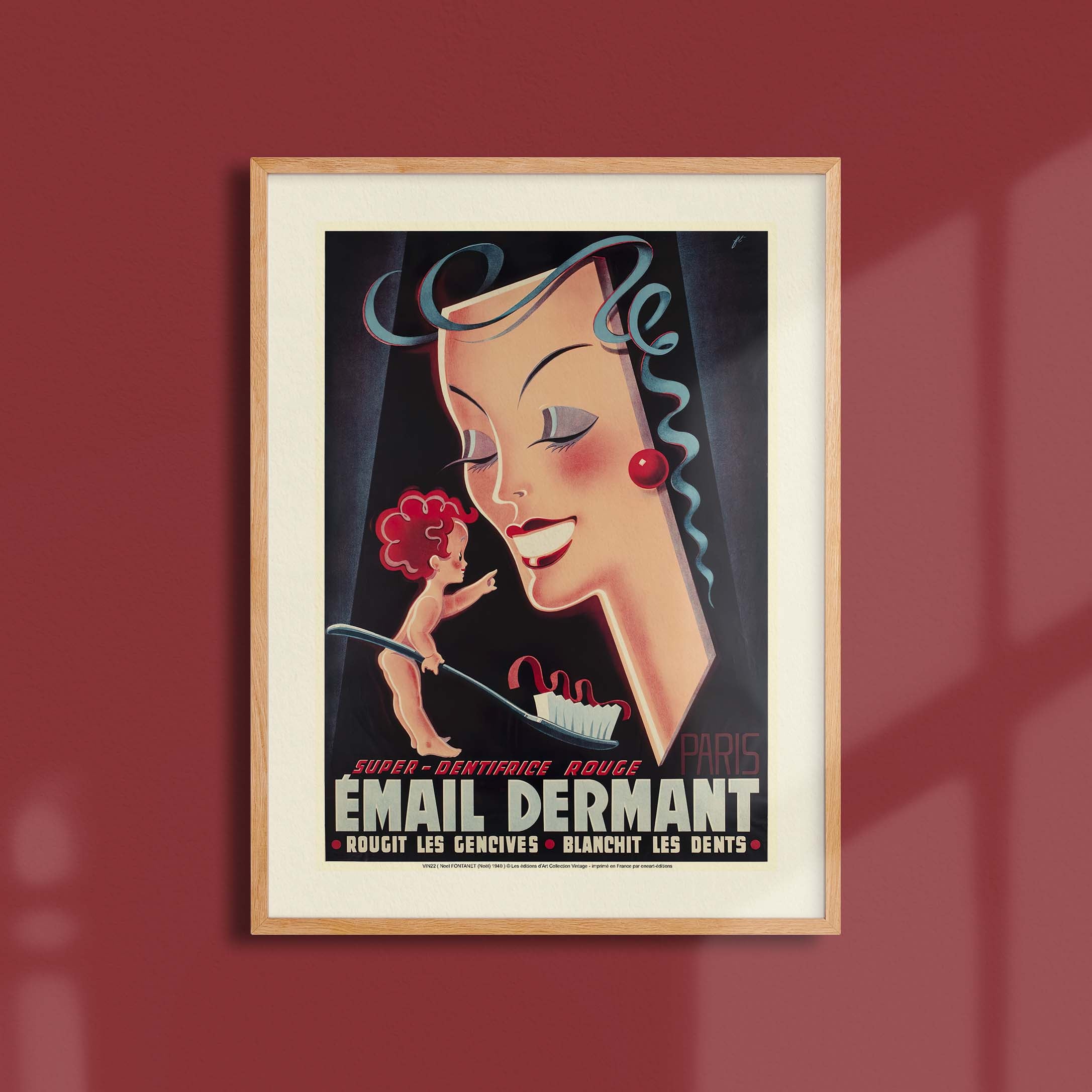 Affiche publicité vintage - Email Dermant-oneart.fr