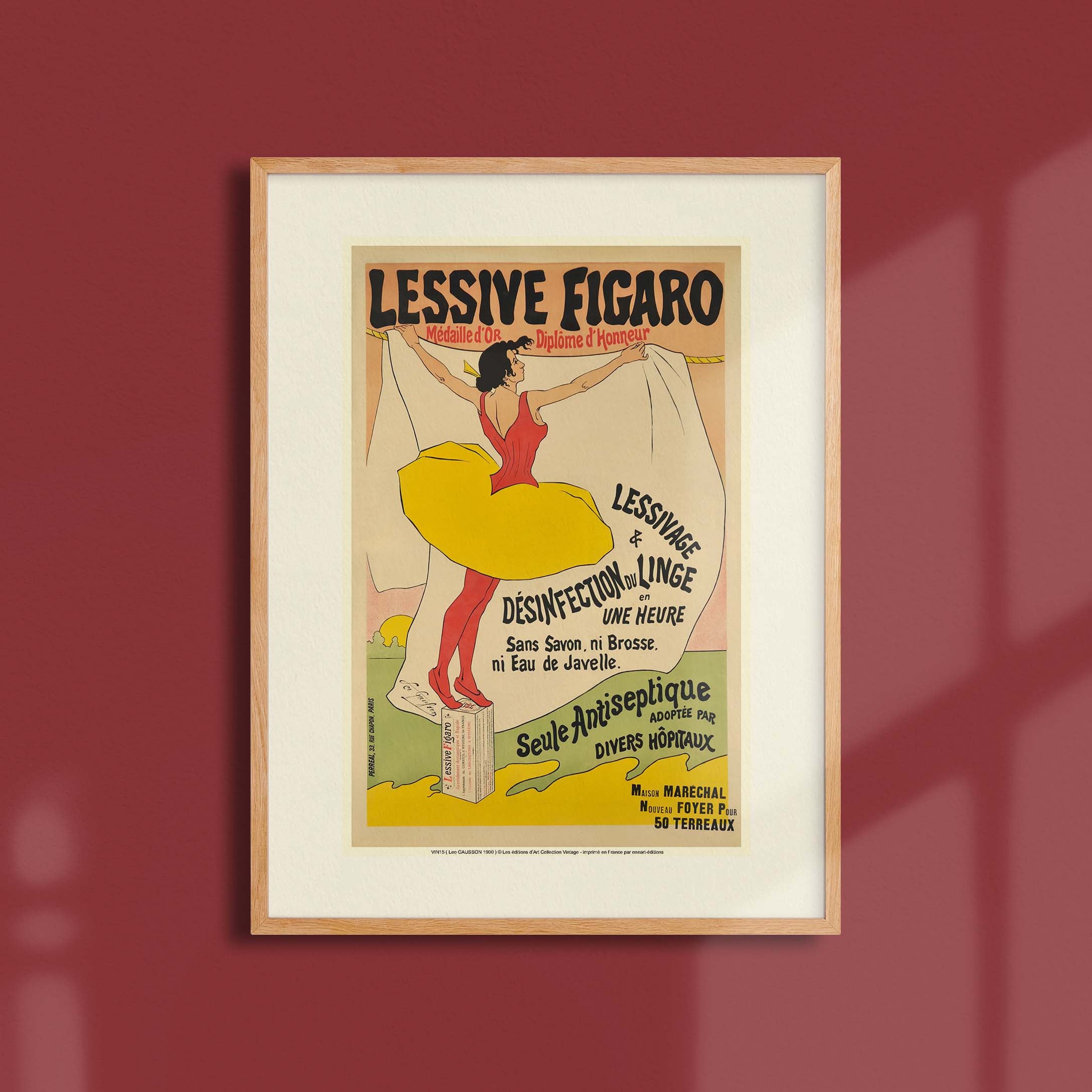 Affiche publicité vintage - Lessive Figaro-oneart.fr