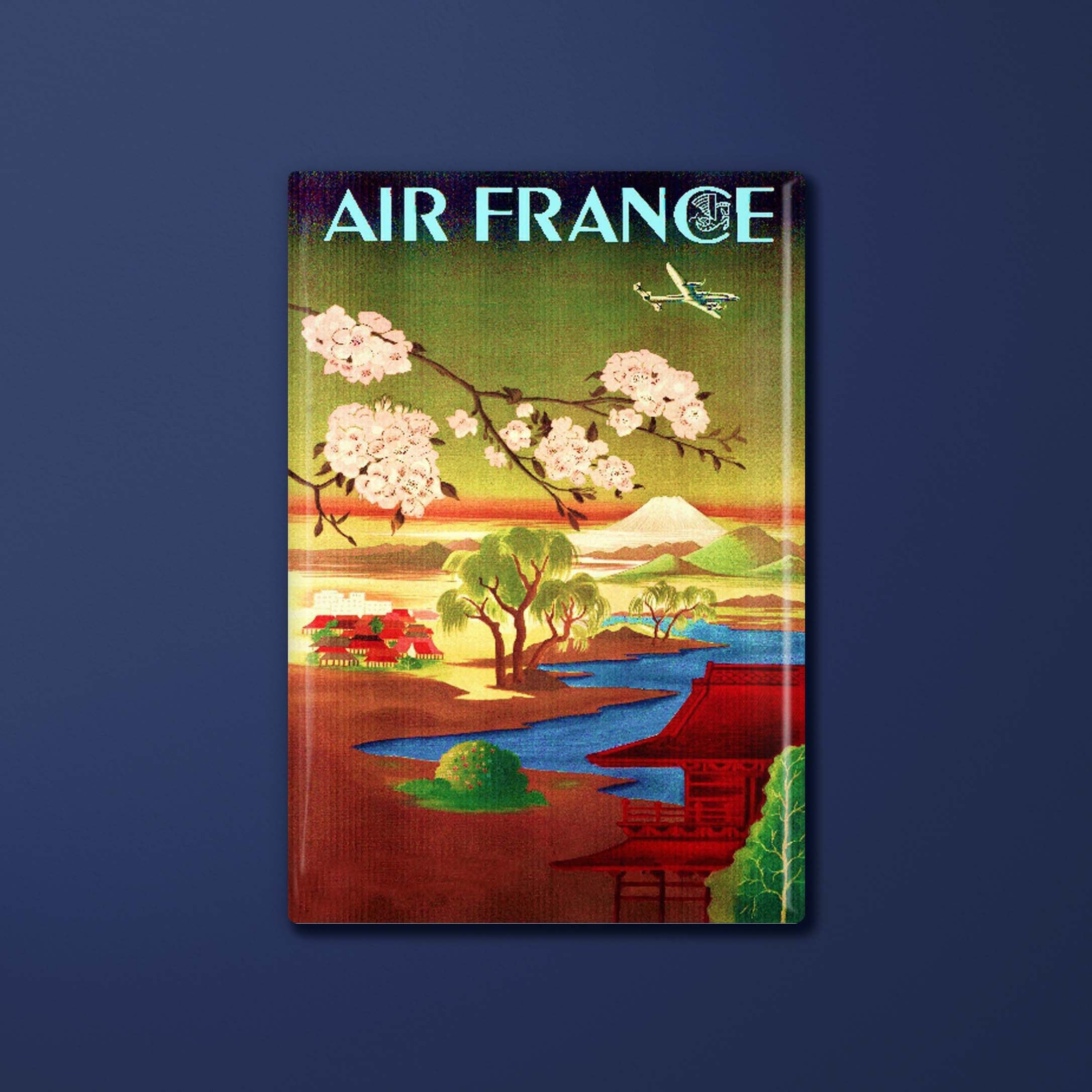 Magnet Air France Legend Paris - Tokio, fleurs de cerisier