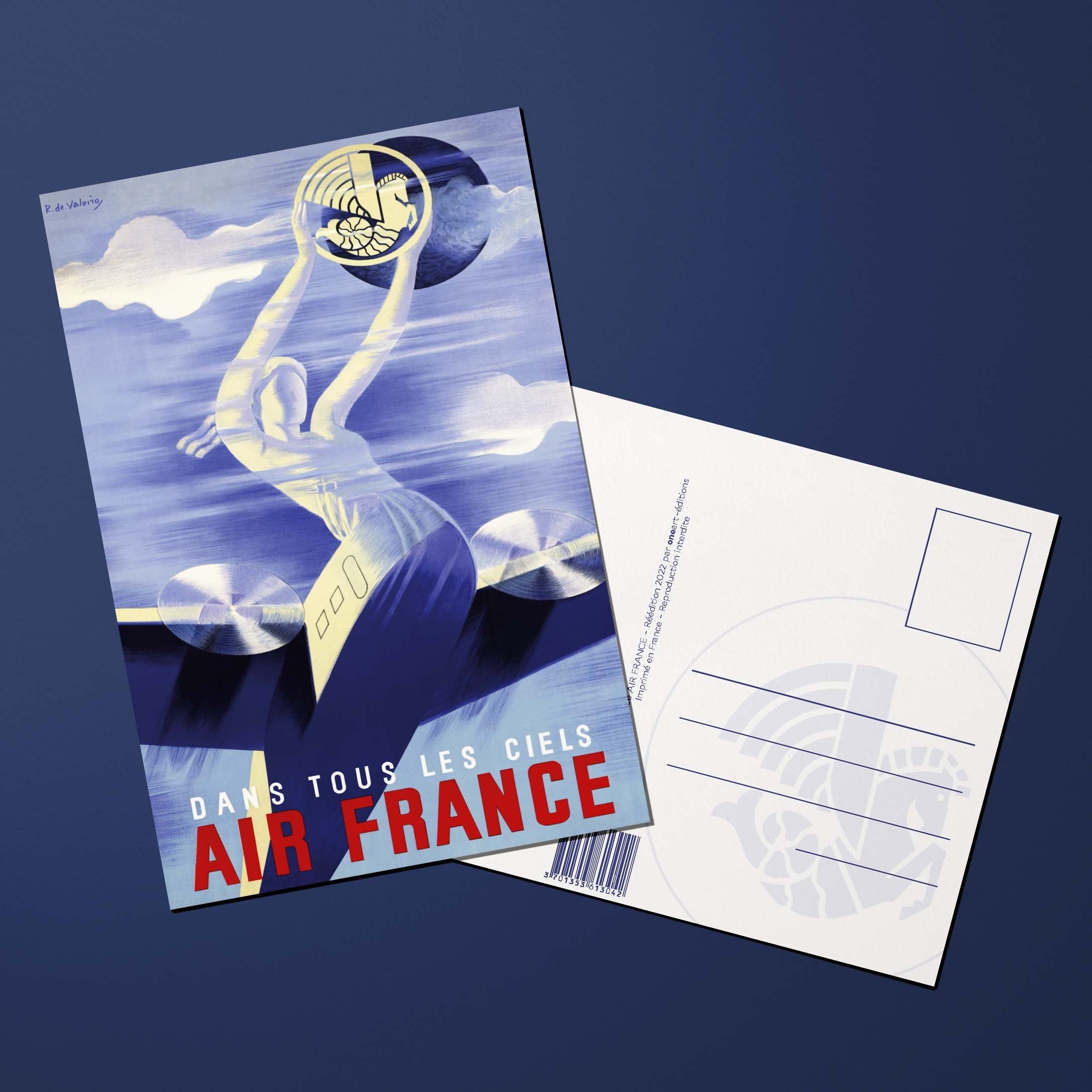 Air France Legend postcard In all the skies, flying lady