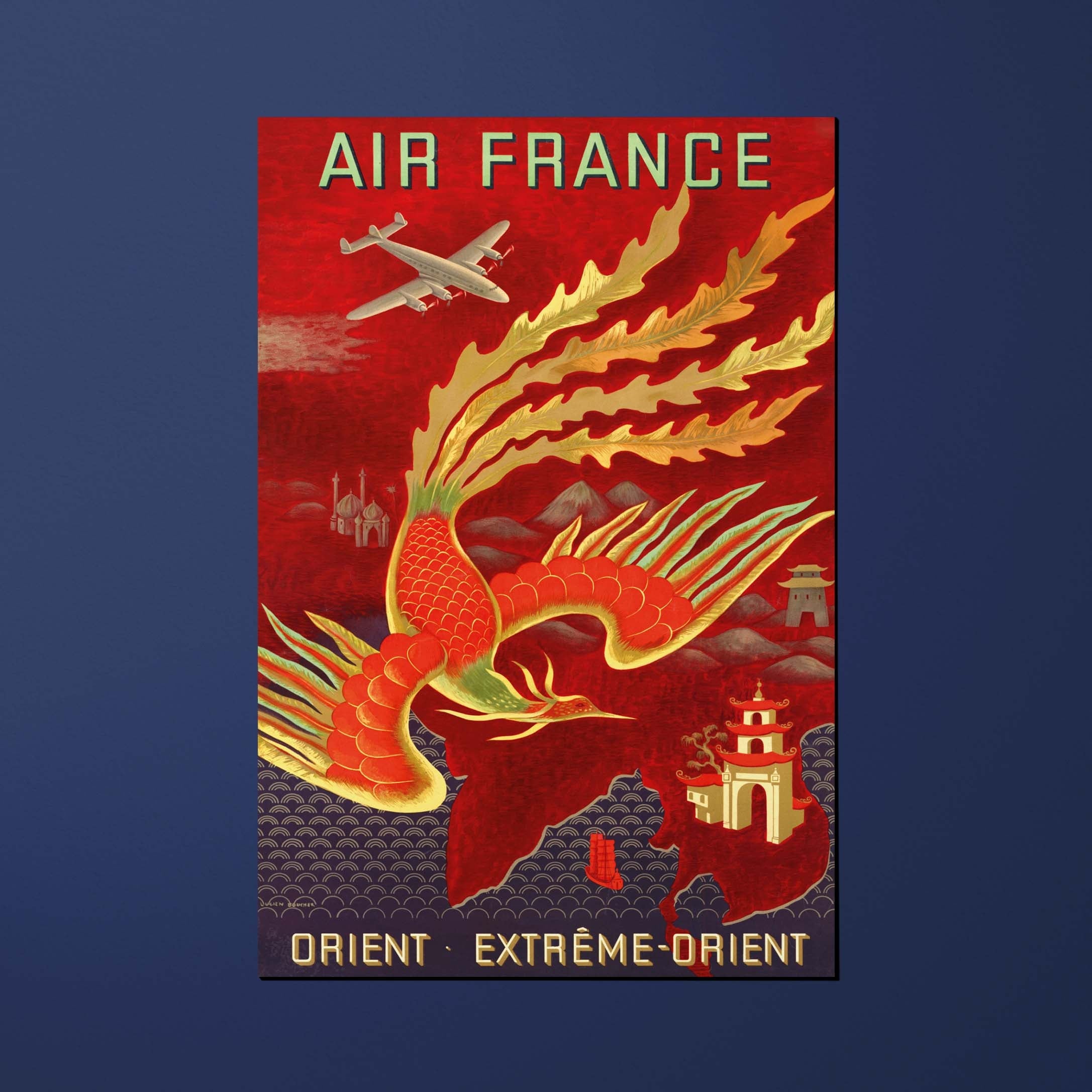 Carte postale Air France Legend Orient Extrême-Orient, phoenix