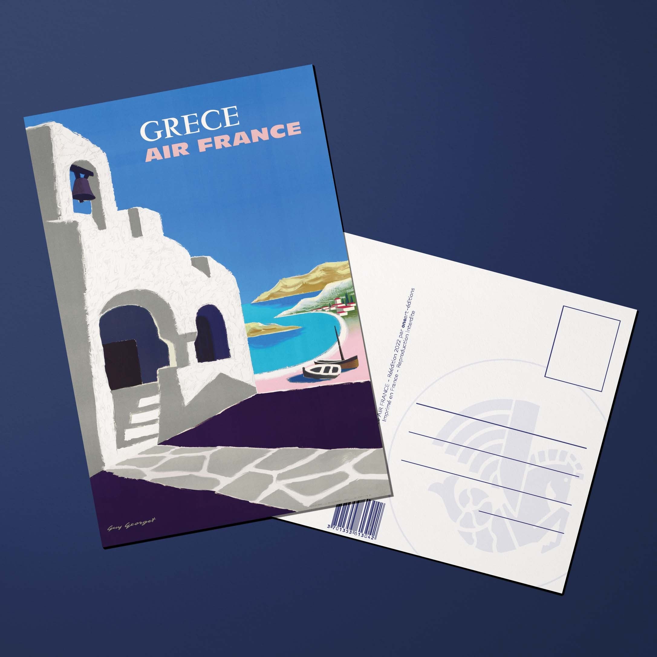 Carte postale Air France Legend Grèce, clocher