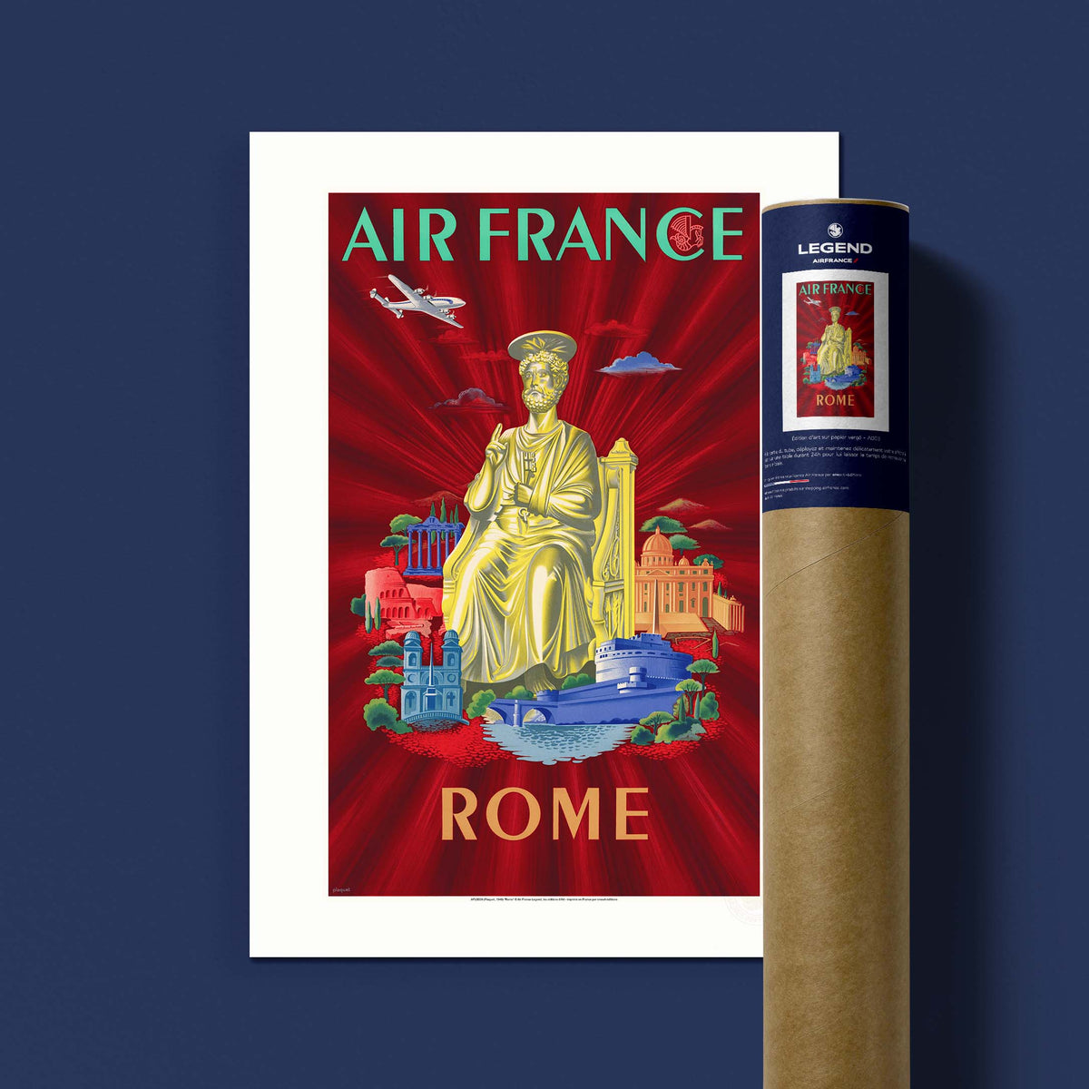 Affiche Air France - Rome
