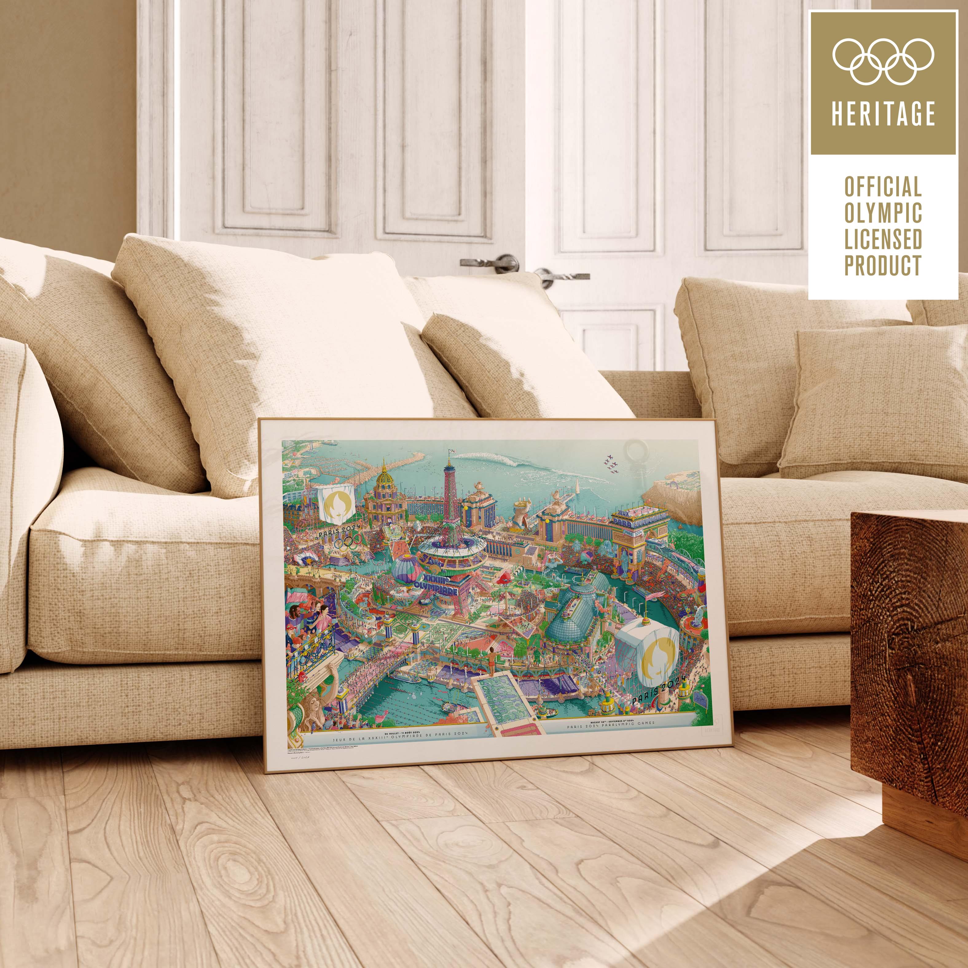 ÉDITION LIMITÉE PREMIUM - L’affiche officielle des Jeux de Paris 2024 - version panoramique