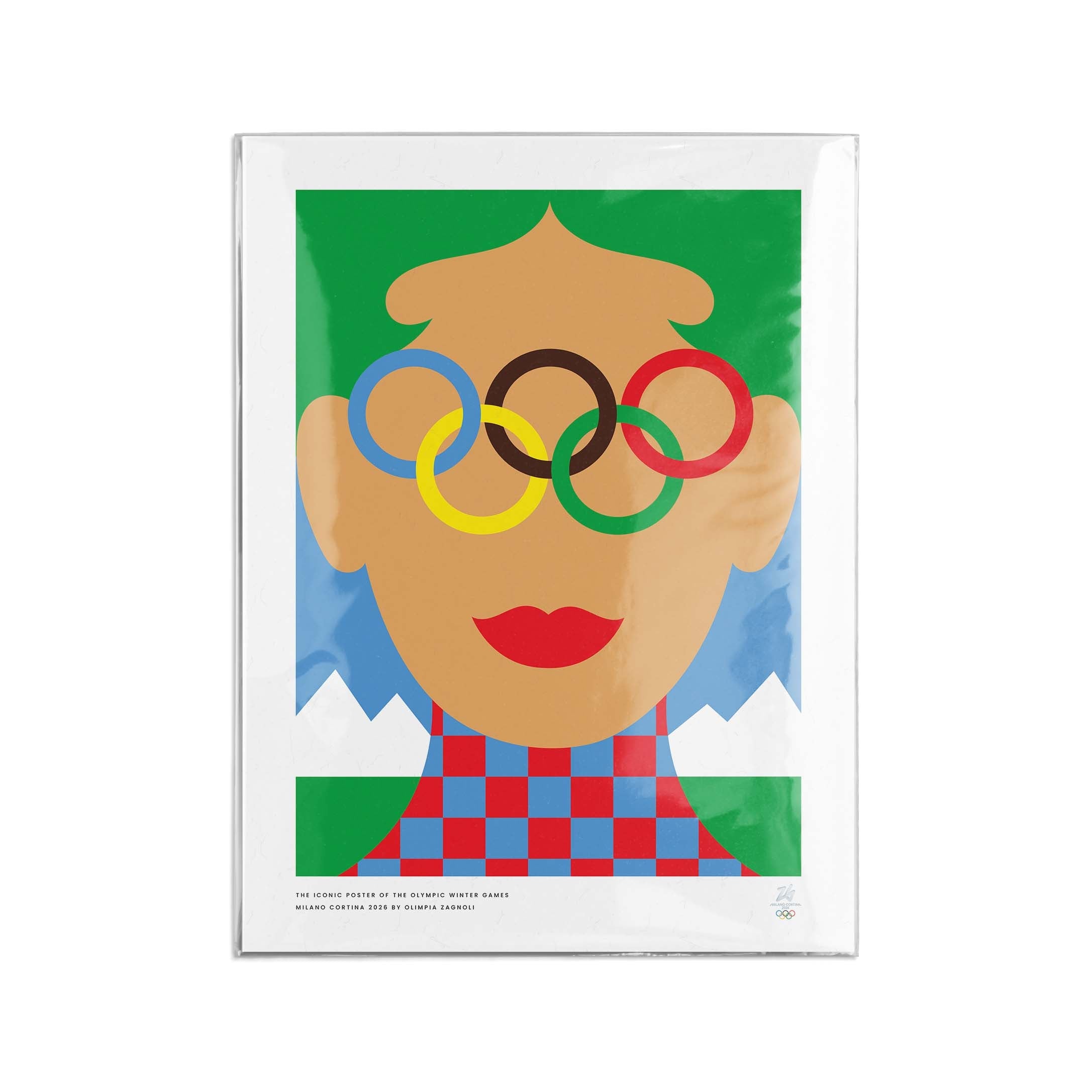 Il poster iconico dei Giochi Olimpici Invernali Milano Cortina 2026, realizzato da Olimpia Zagnoli.
