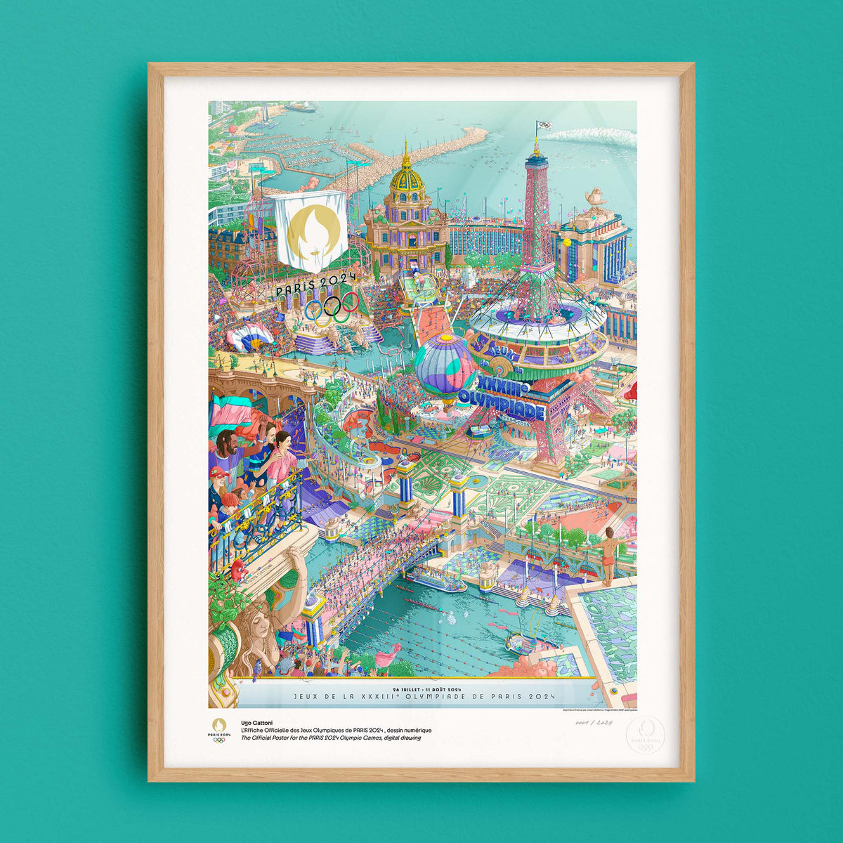 Affiche Officielle Des Jeux Olympiques - Édition CIO 1987 - Poster Collector Sportif Vintage