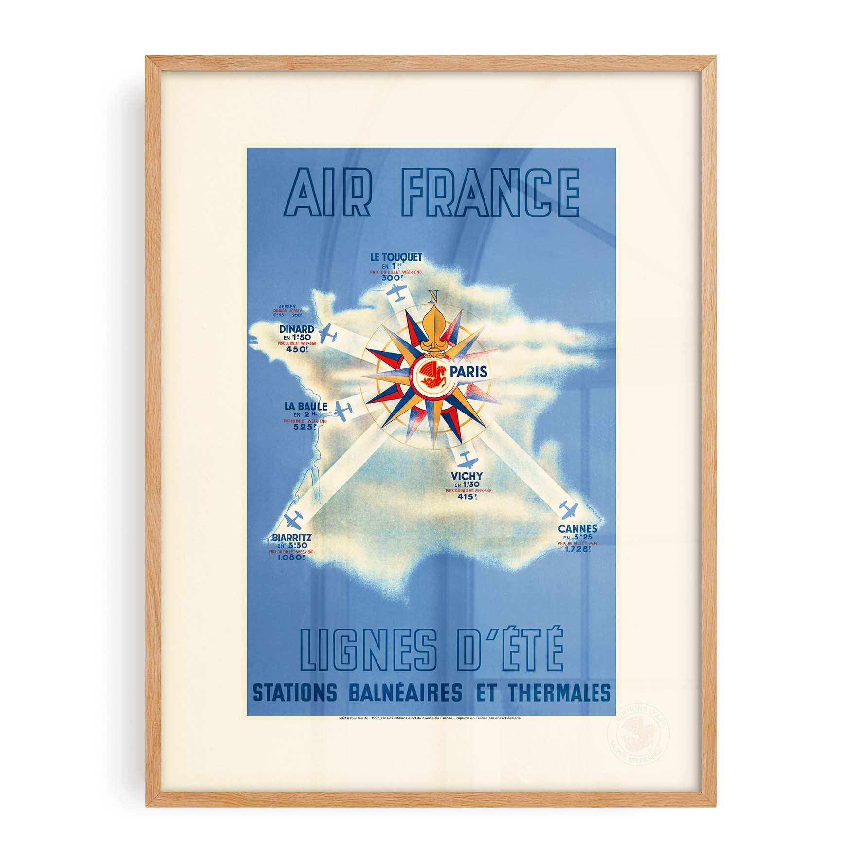 Affiche Air France - Lignes d'été-oneart.fr