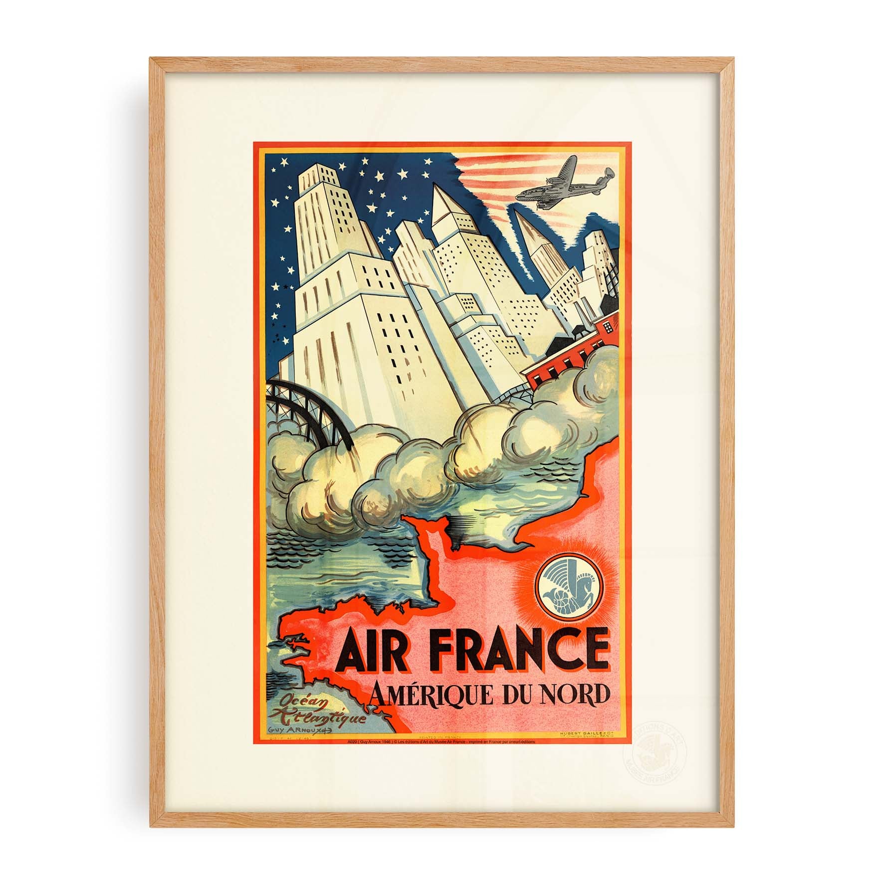 Affiche Air France - Amérique du Nord-oneart.fr