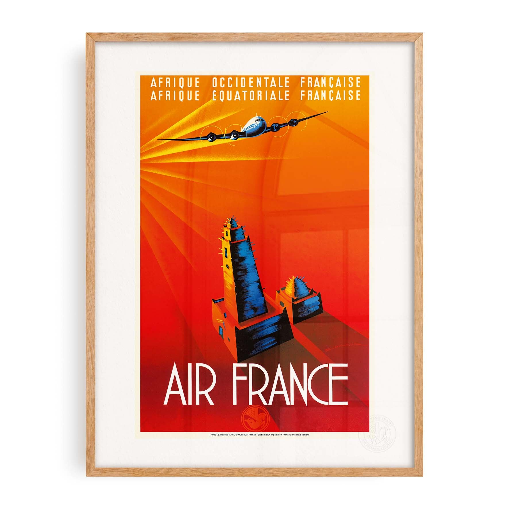 Affiche Air France - Afrique Occidentale Française