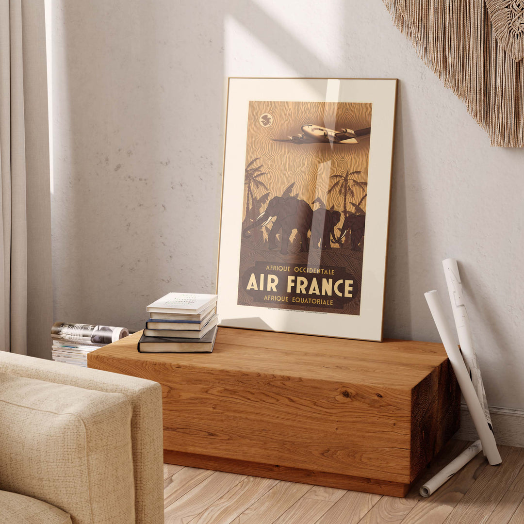 Affiche Air France - Afrique occidentale / Equatoriale