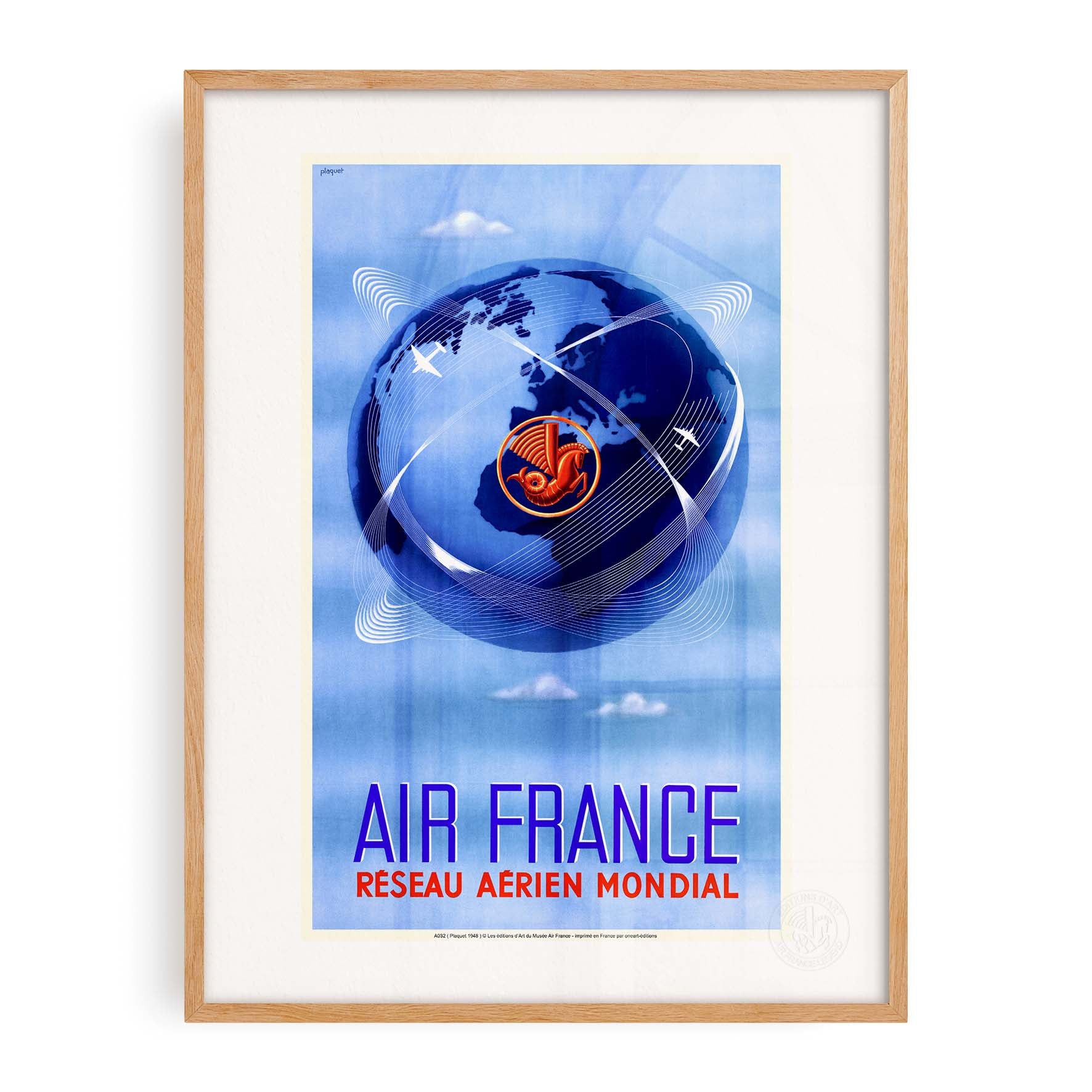 Affiche Air France - Réseau Aérien Mondial