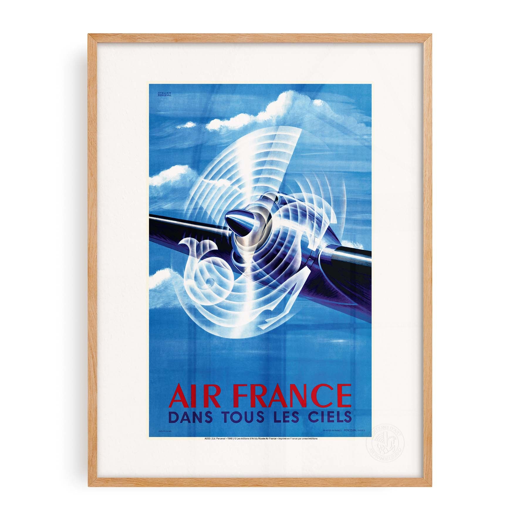 Affiche Air France - Dans tous les ciels Hélice