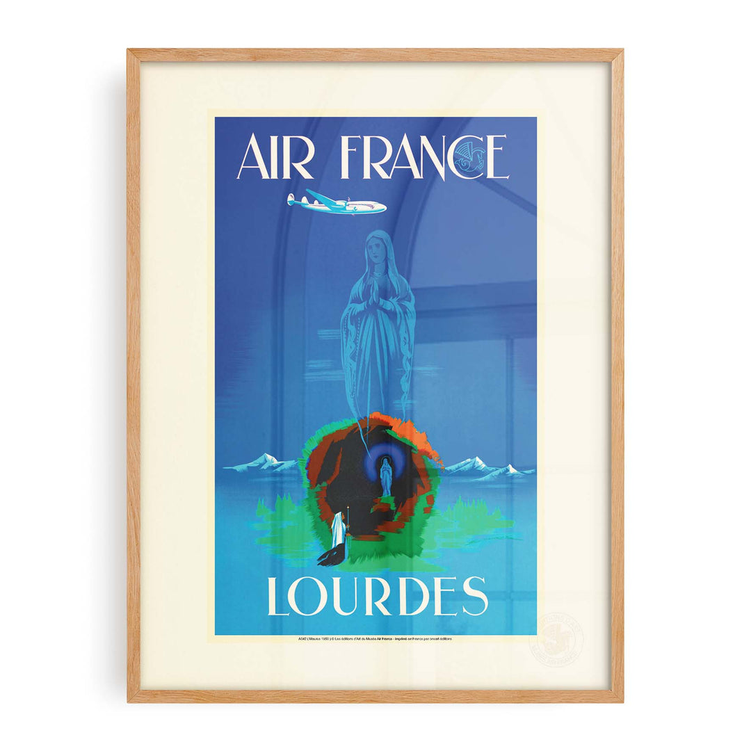 Air France poster - Lourdes