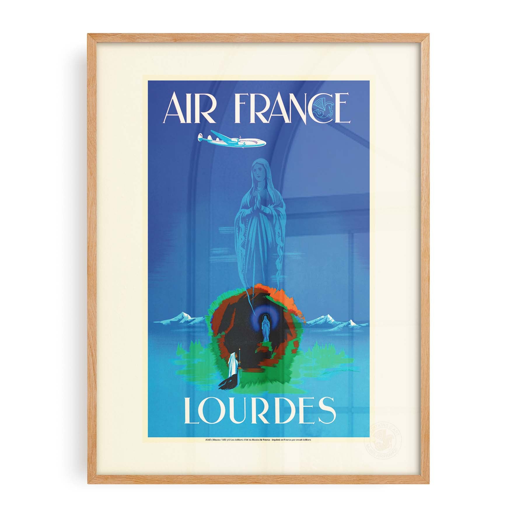 Affiche Air France - Lourdes-oneart.fr