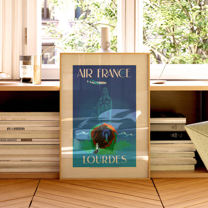 Air France poster - Lourdes