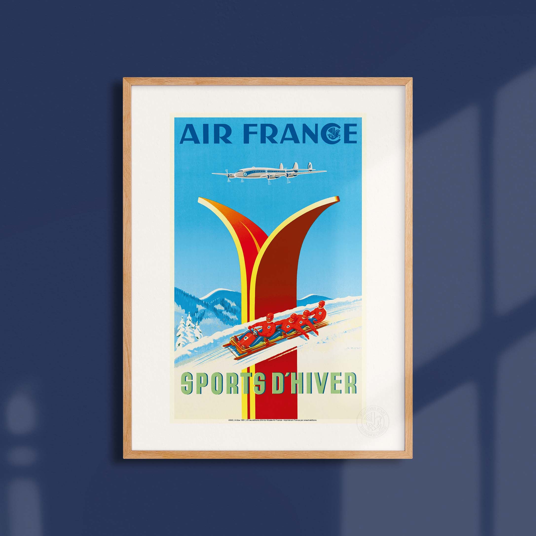 Affiche Air France - Sports d'hiver