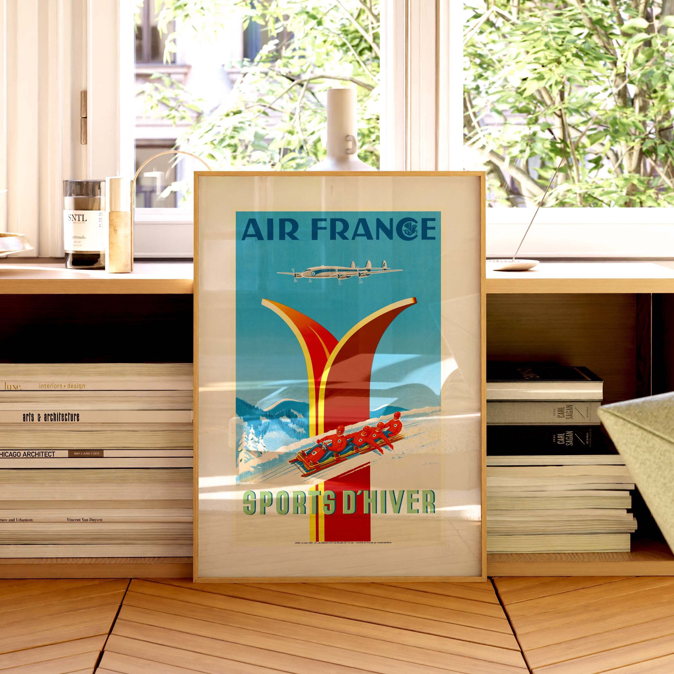 Affiche Air France - Sports d'hiver