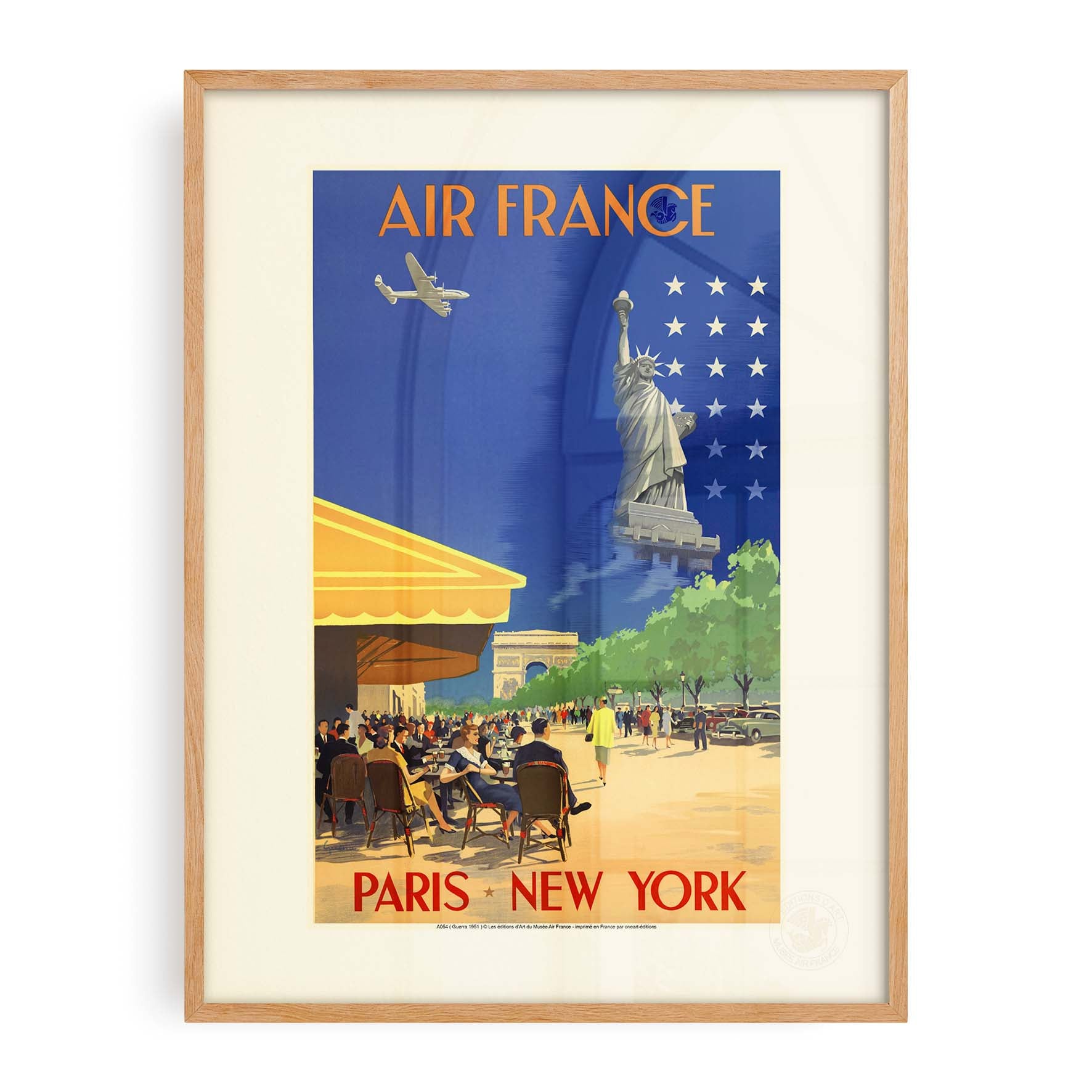 Affiche Air France - Paris New - York-oneart.fr