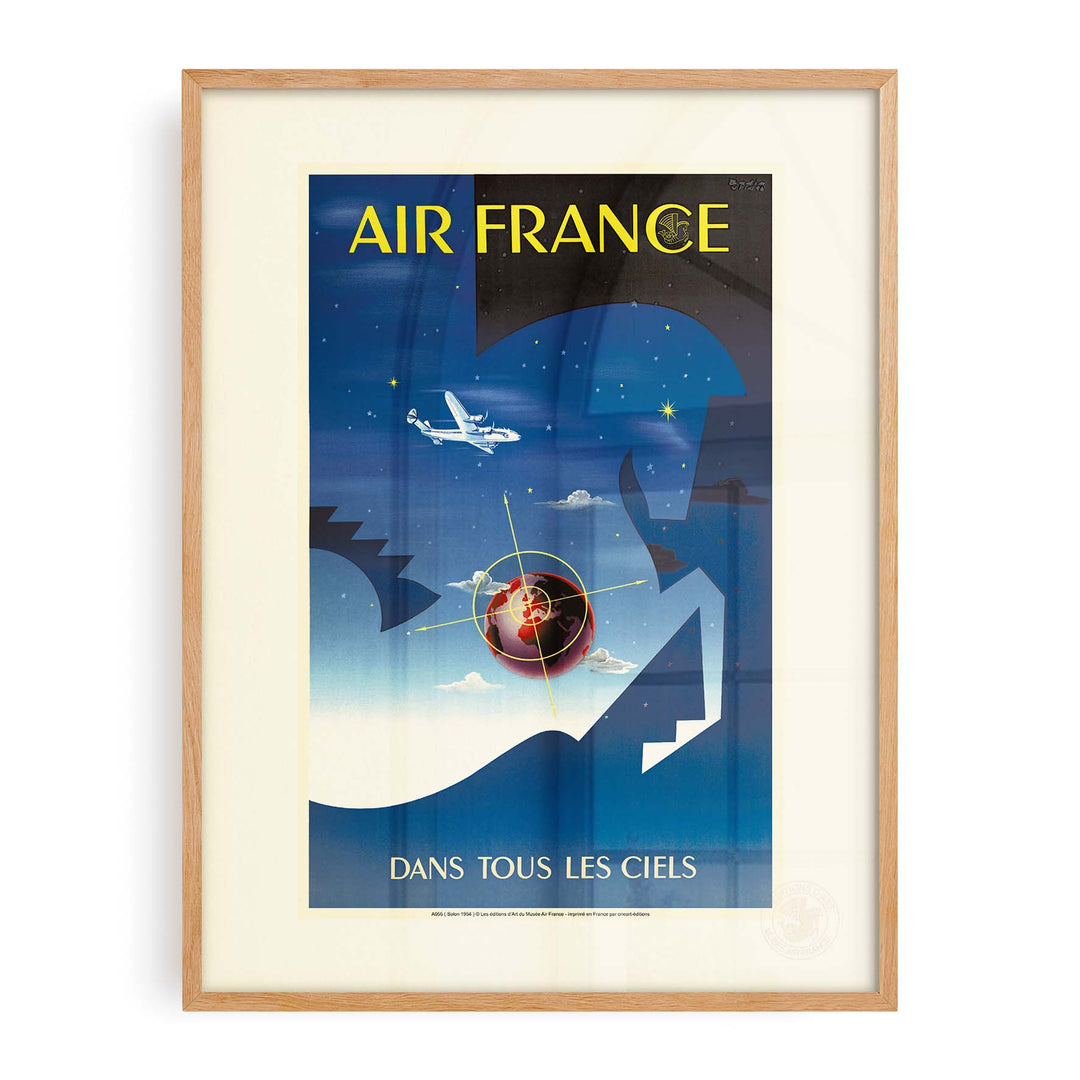 Affiche Air France - Dans tous les ciels