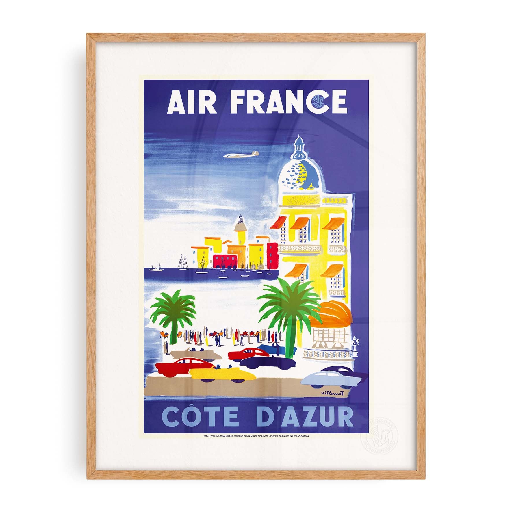 Affiche Air France - Côte d'Azur, Hôtel Le Negresco
