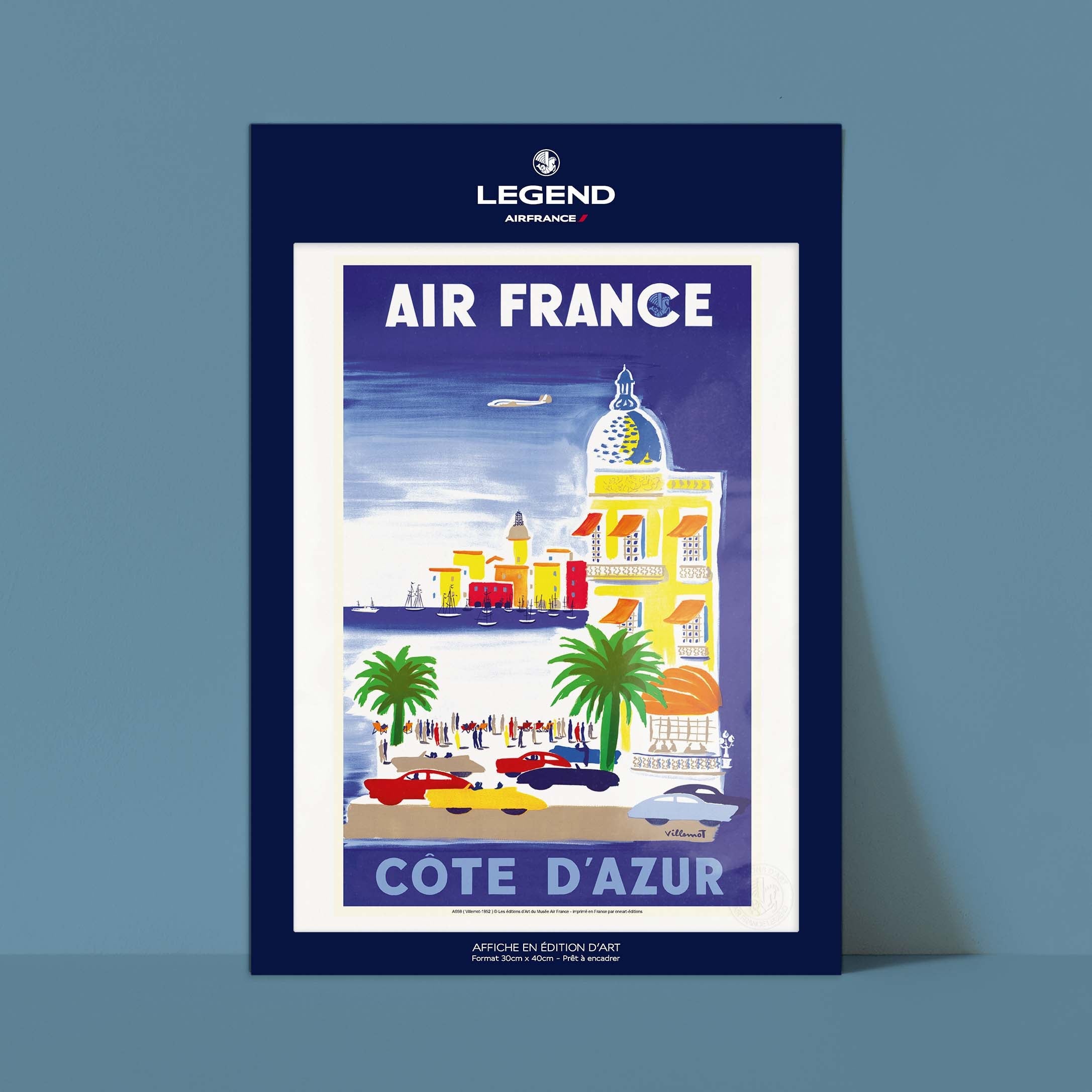 Affiche Air France - Côte d'Azur, Hôtel Le Negresco